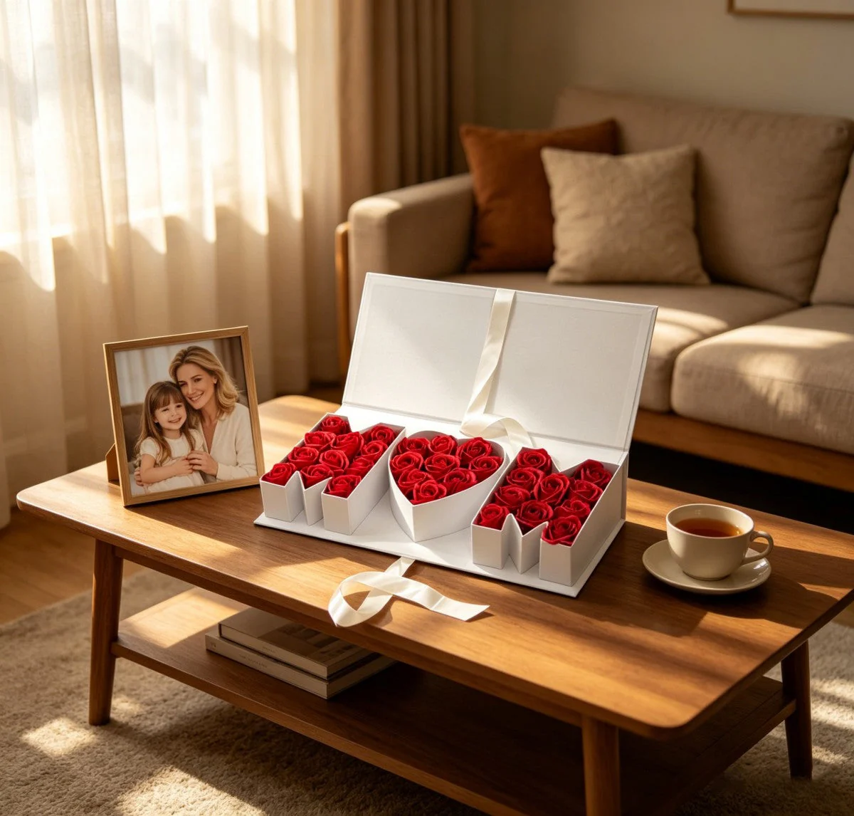 DIY Mom Gift Box, MOM Letter Shaped Fillable Cardboard Box for Mother's Day - Image 4