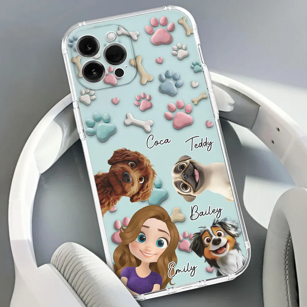 Dog And Human Cartoon - Personalized Custom Phone Case Gift For Pet Lover - Image 2