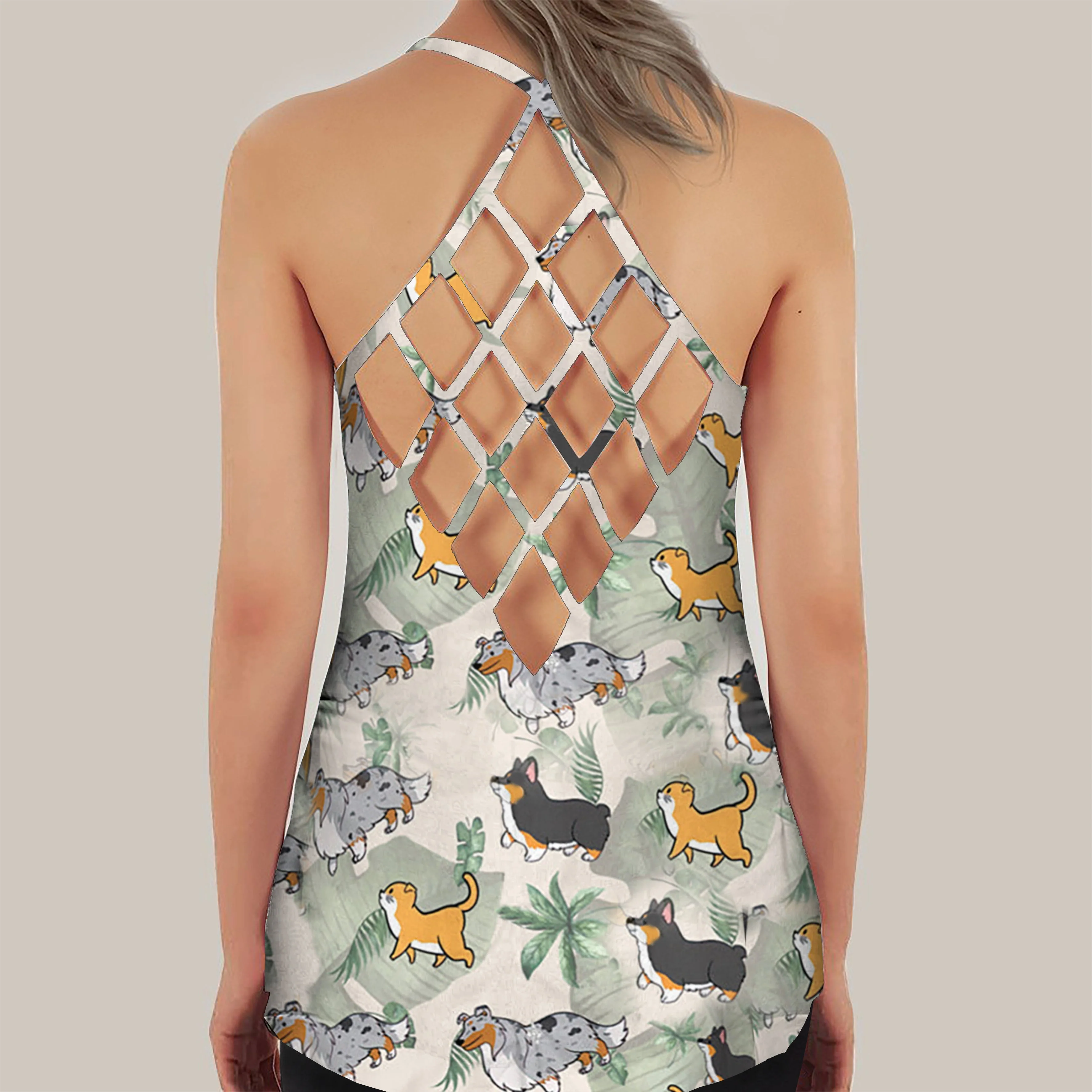 Dog & Cat Hawaii Tank Top-Personalized Hawaii Tank Top - Image 3