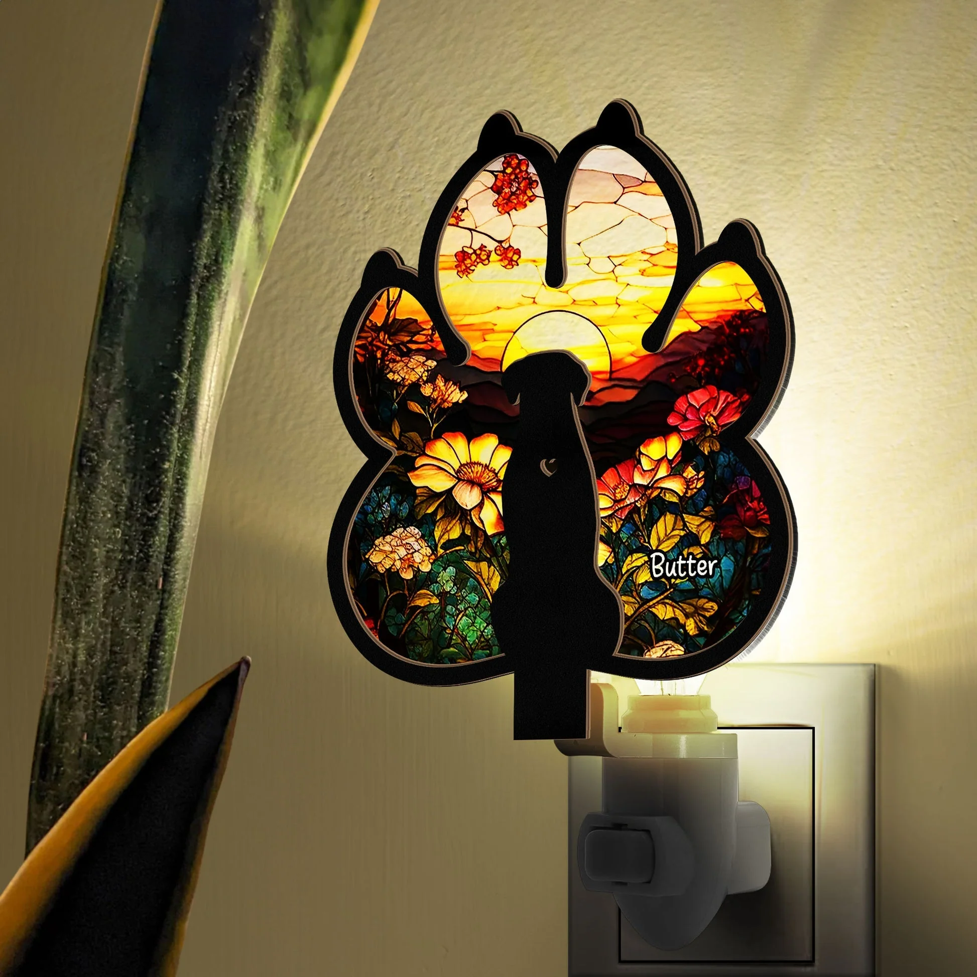 Dog Loss - Personalized Wood And Acrylic Night Light - Image 4