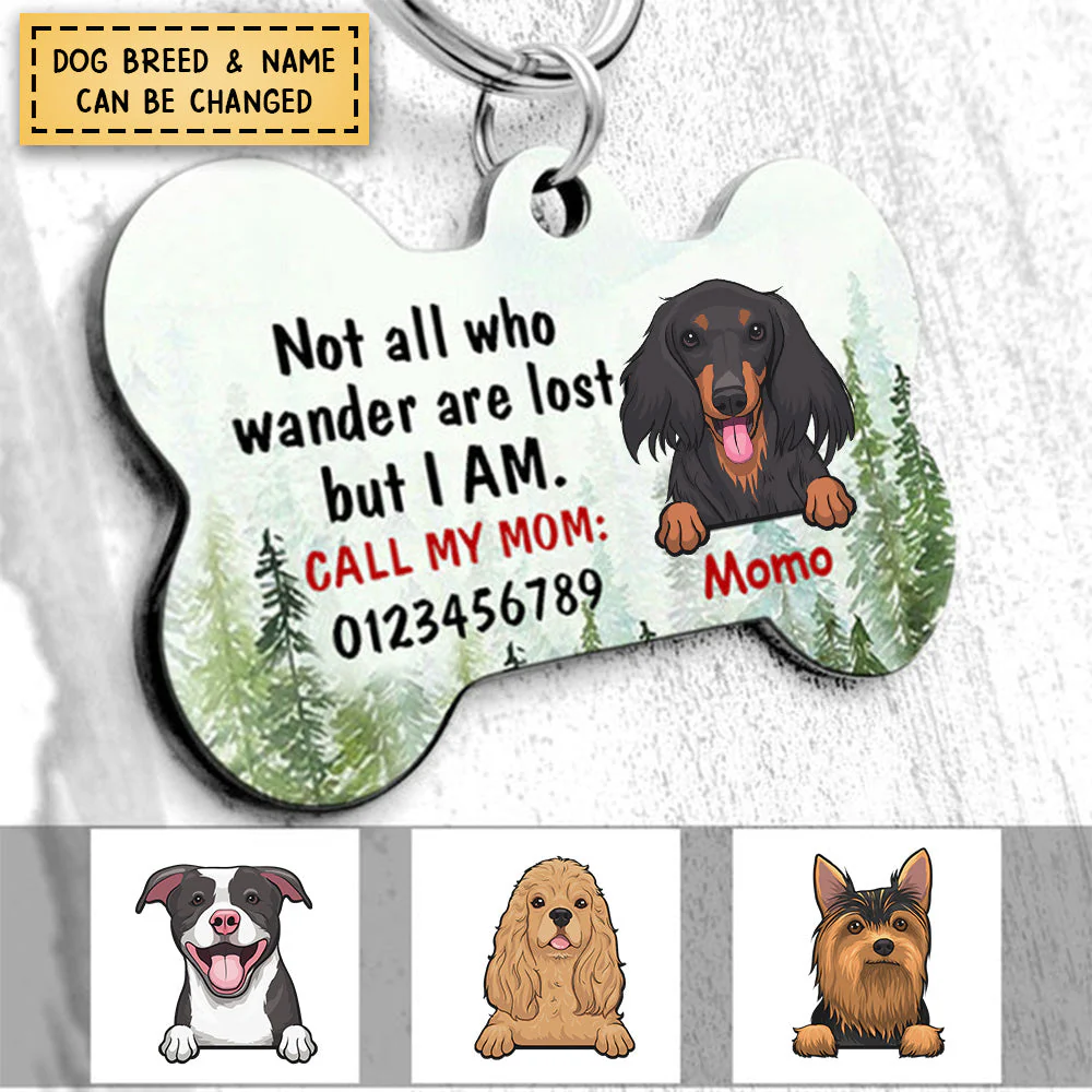 Dog Mom/Dad Dog Lost Wander Bone Pet Tag - Image 2