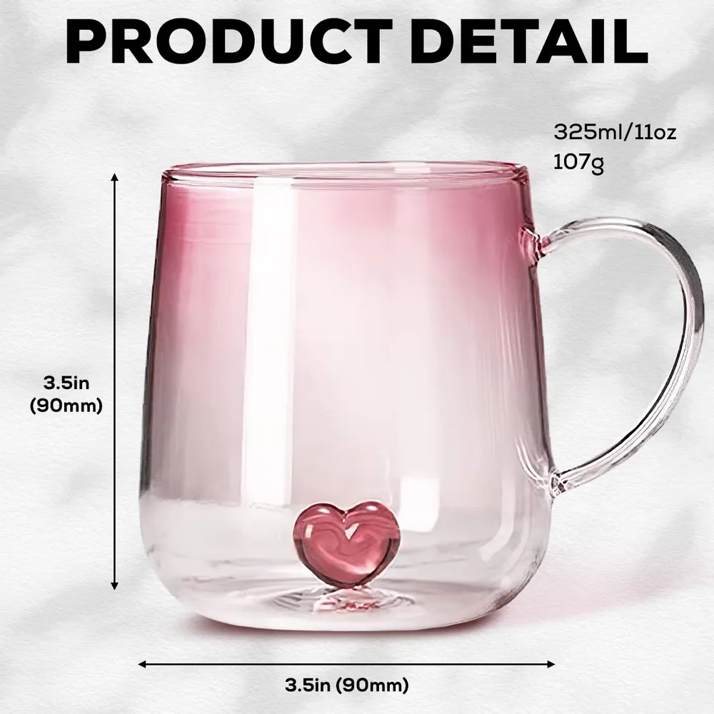 Dog Mom Lovely Cartoon - Personalized Custom Pink Gradient Glass Mug - Image 5