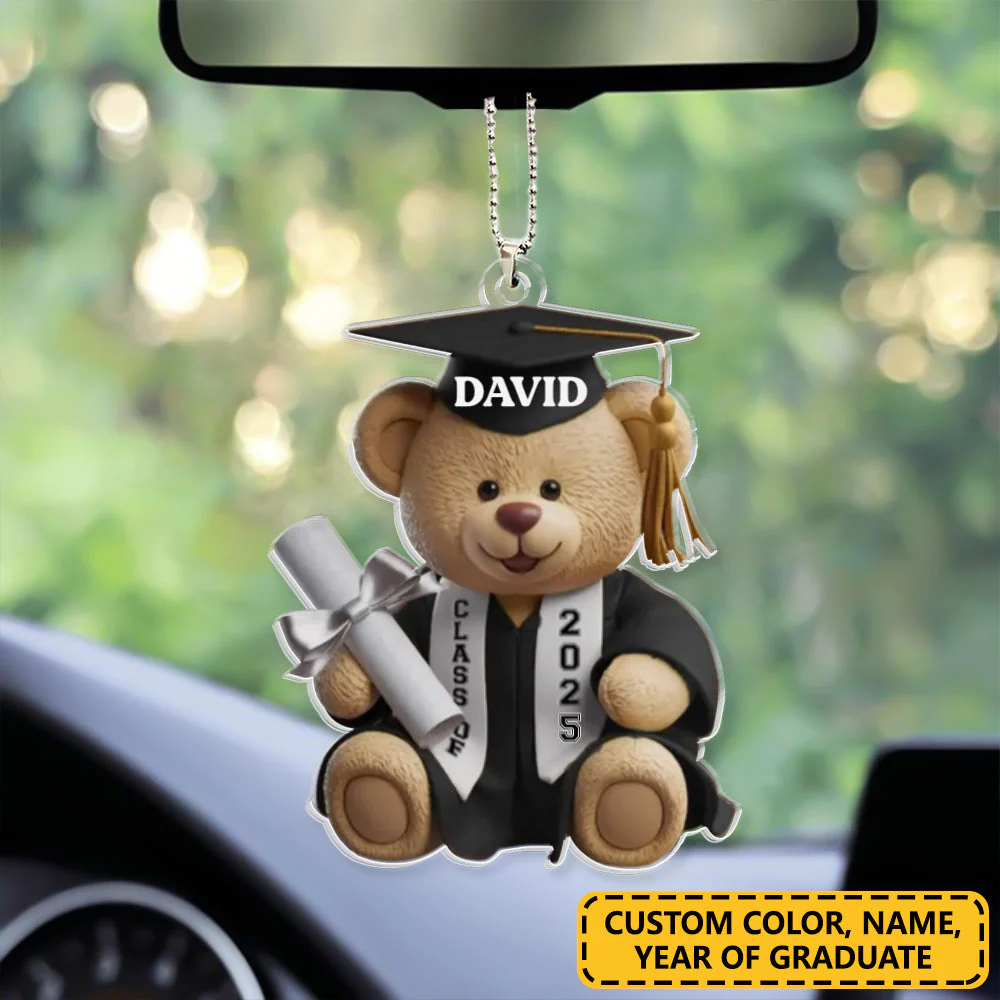 Dream Big, Shine Bright - Family Personalized Car Ornament - Graduation Gift For Family Members, Siblings - Image 4