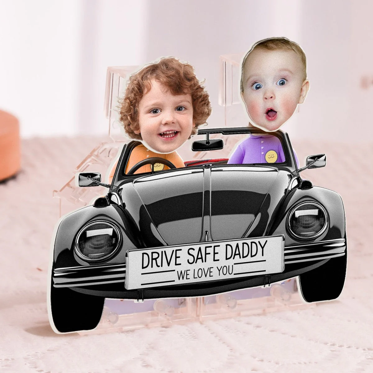 Drive Safe Daddy - Personalized Photo Shaking Head Acrylic Standee - Image 2