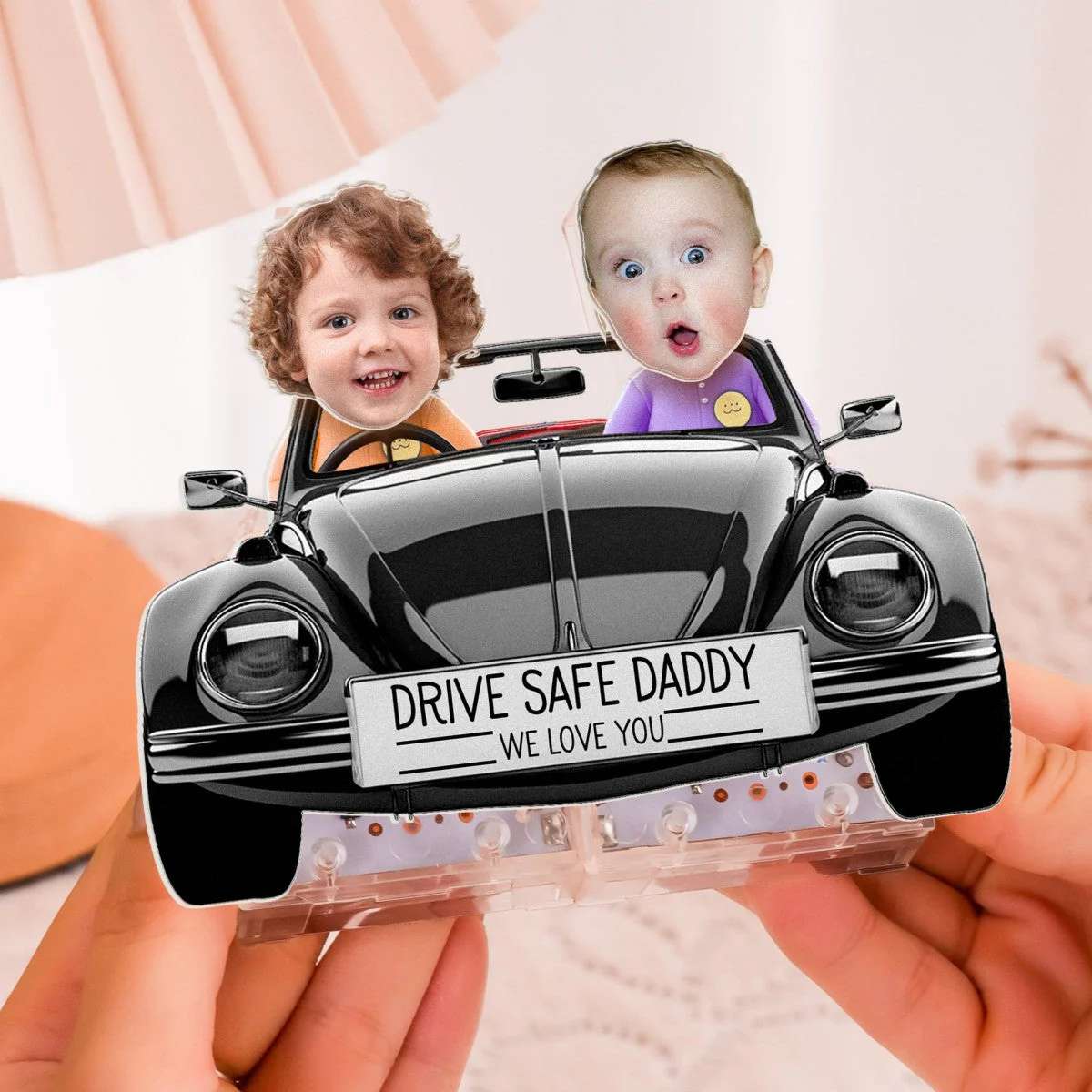 Drive Safe Daddy - Personalized Photo Shaking Head Acrylic Standee - Image 3