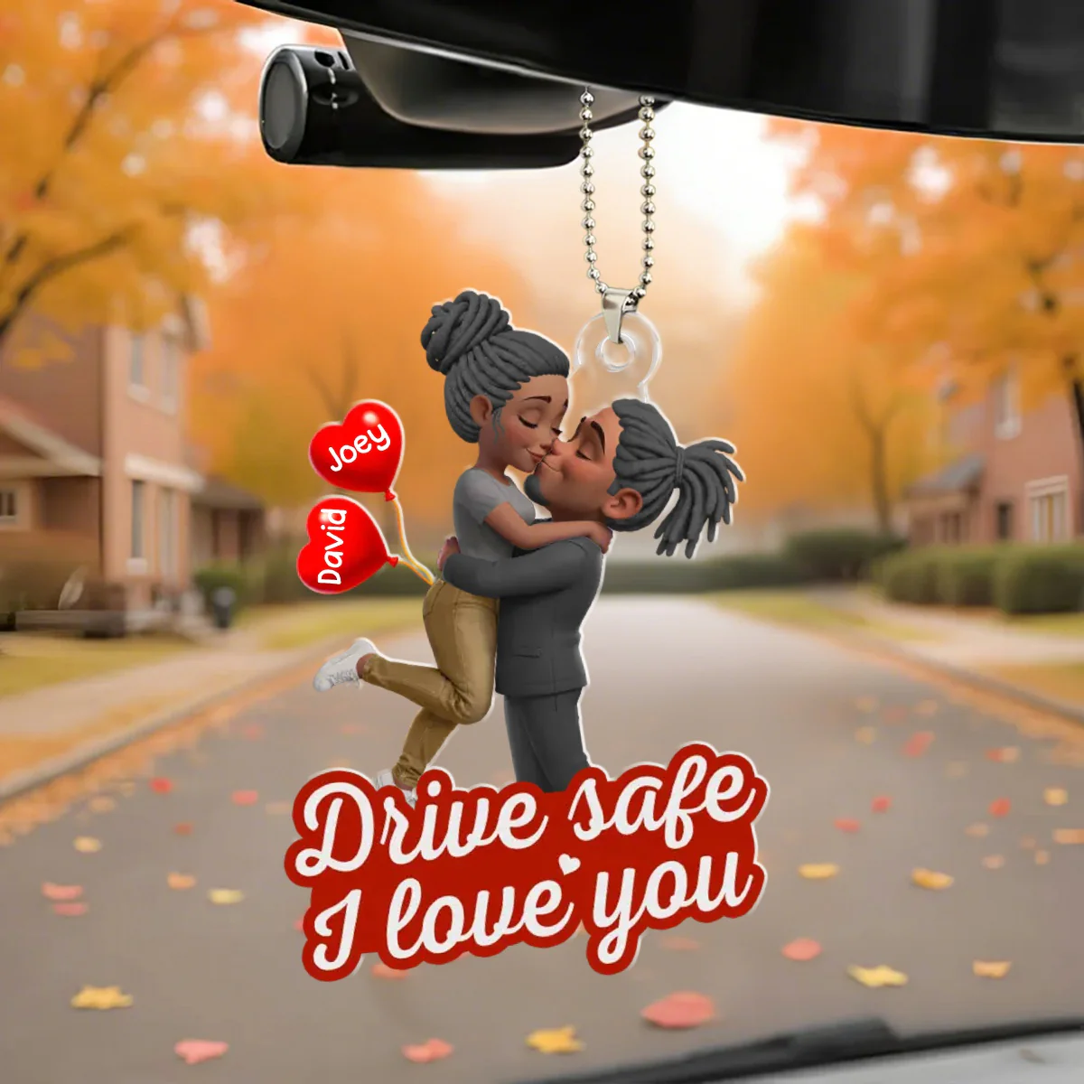 Drive safe, I love you - Personalized Acrylic Car Ornament Gifts For Husband And Wife, Him And Her - Image 6