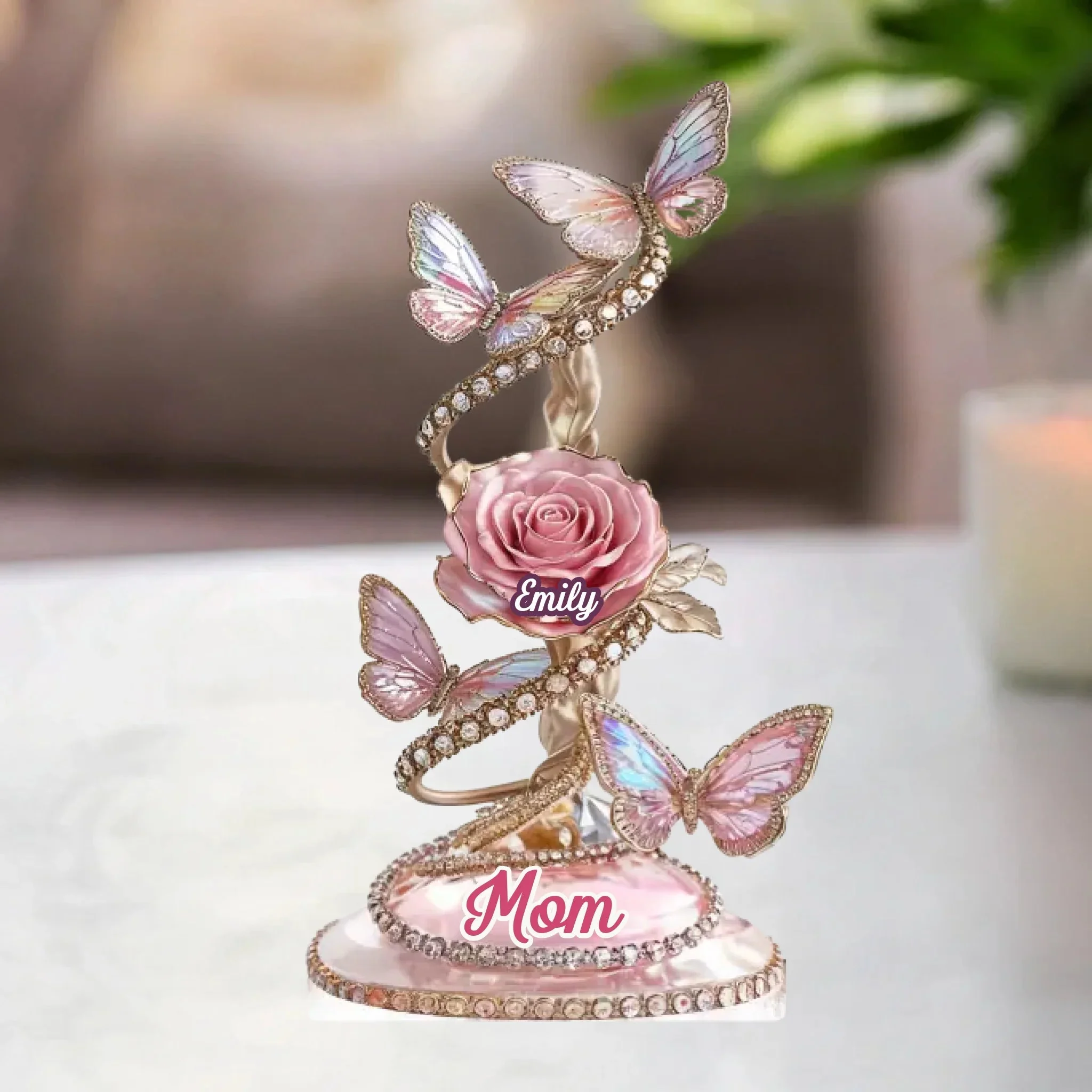 Each Rose Holds A Piece Of Your Heart - Family Personalized Acrylic Plaque - Mother's Day Gift - Image 3