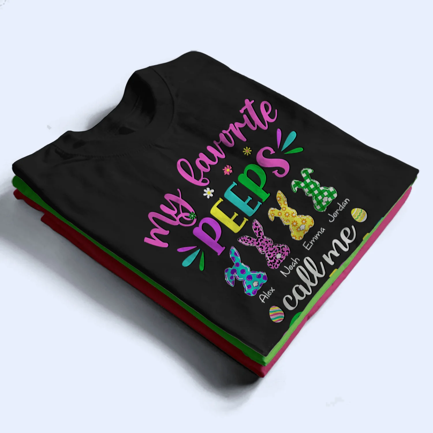 Easter Eggs My Favorite Bunnies Call Me Grandma Personalized T-Shirt Gift For Nana, Mom - Image 5