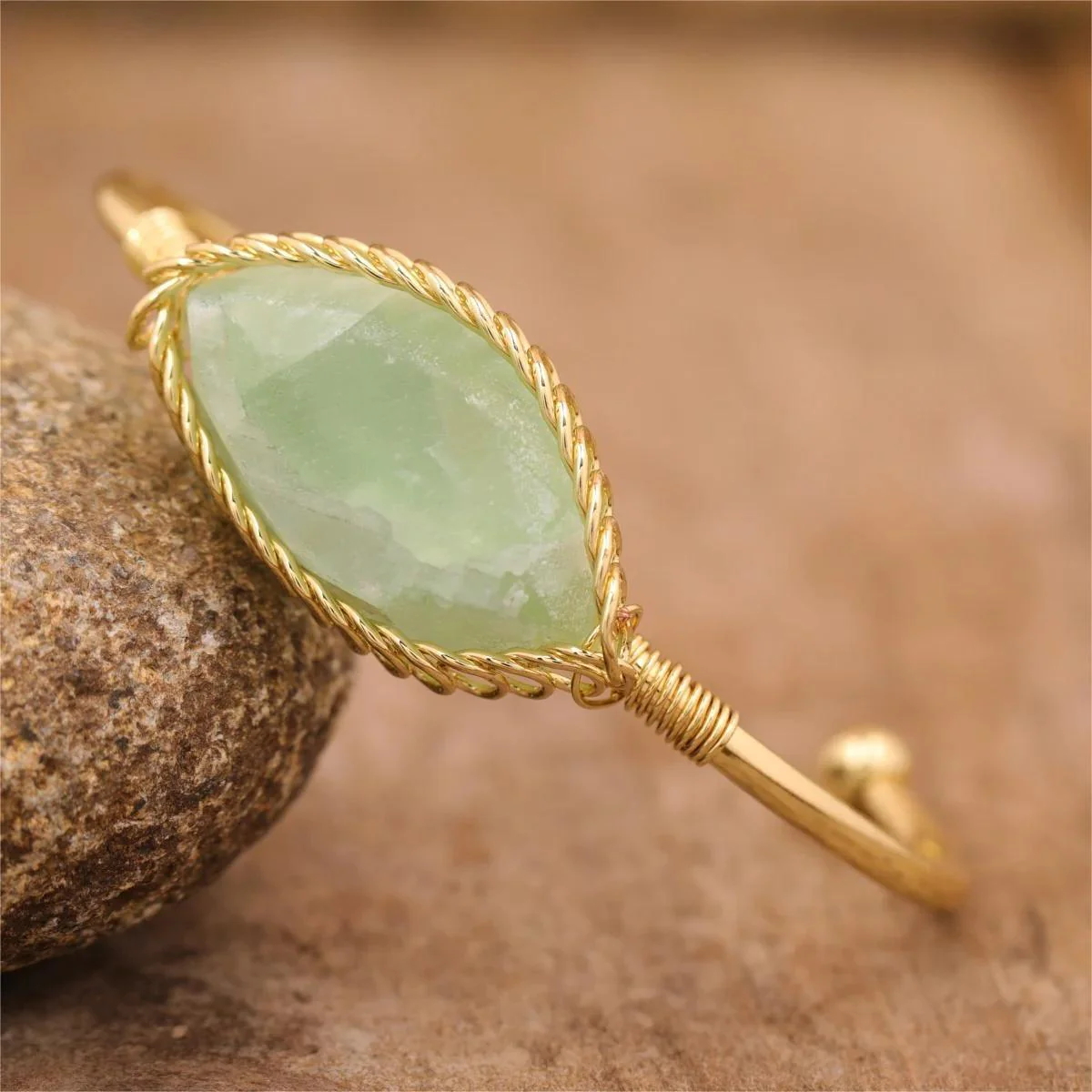 Elegant Amethyst Gold Cuff Bracelet For Her - Image 12