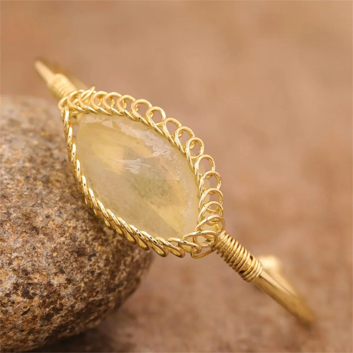 Elegant Amethyst Gold Cuff Bracelet For Her - Image 13