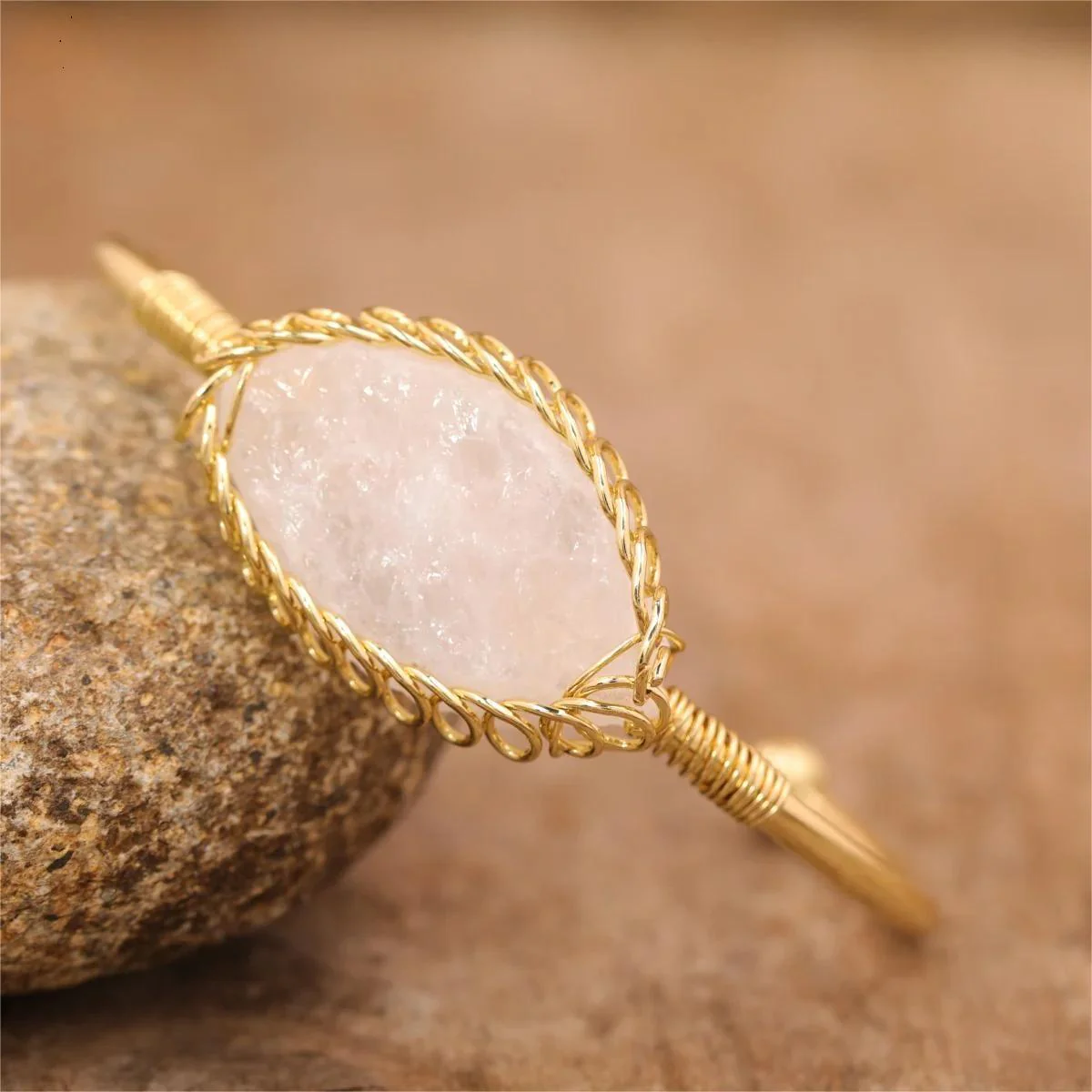 Elegant Amethyst Gold Cuff Bracelet For Her - Image 14