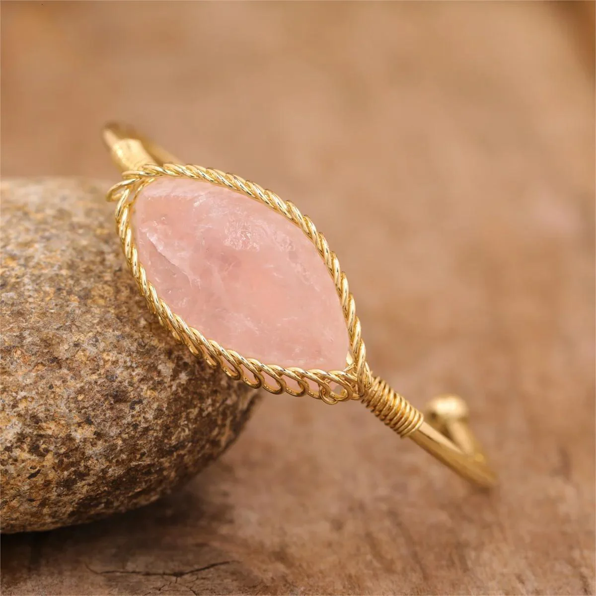 Elegant Amethyst Gold Cuff Bracelet For Her - Image 15
