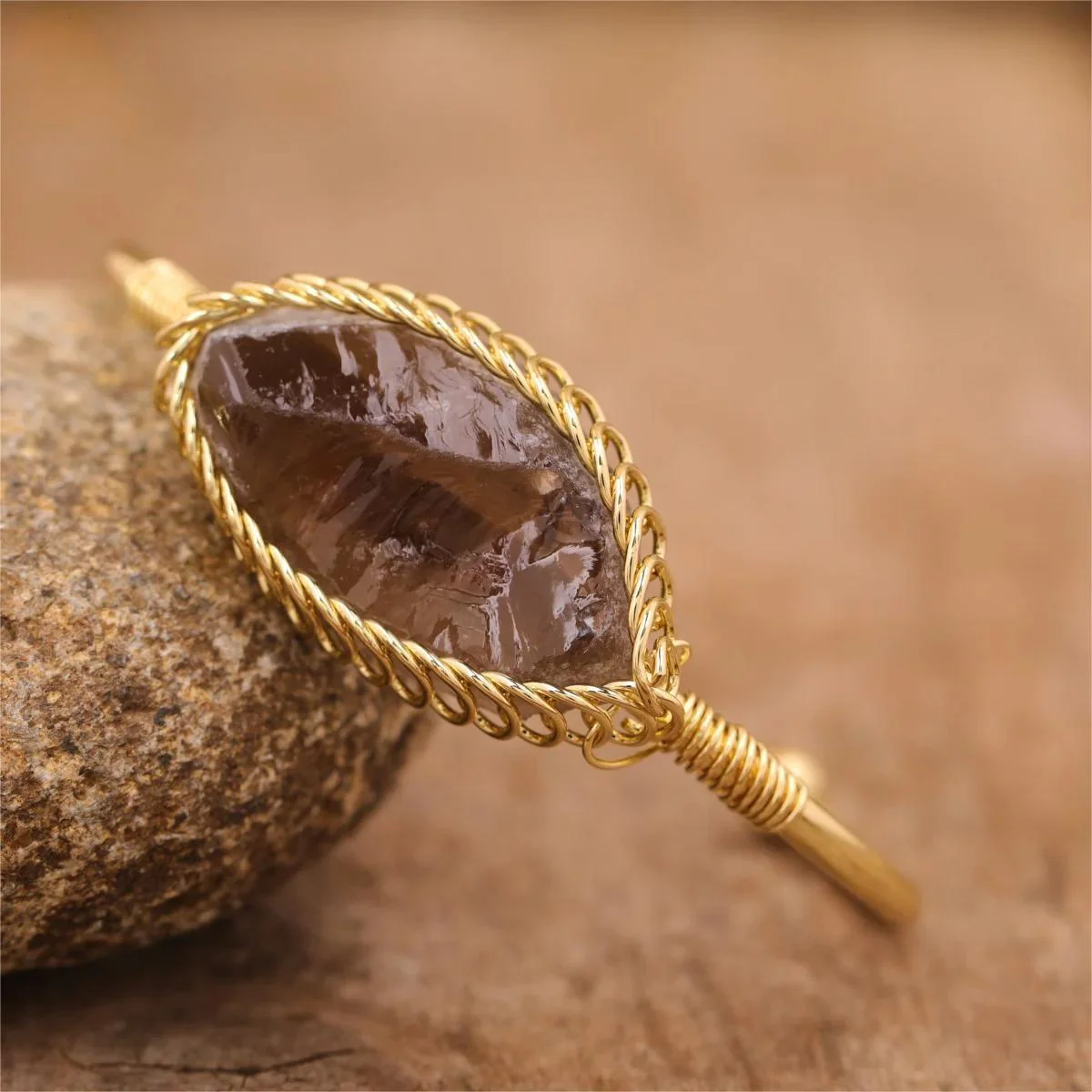 Elegant Amethyst Gold Cuff Bracelet For Her - Image 16