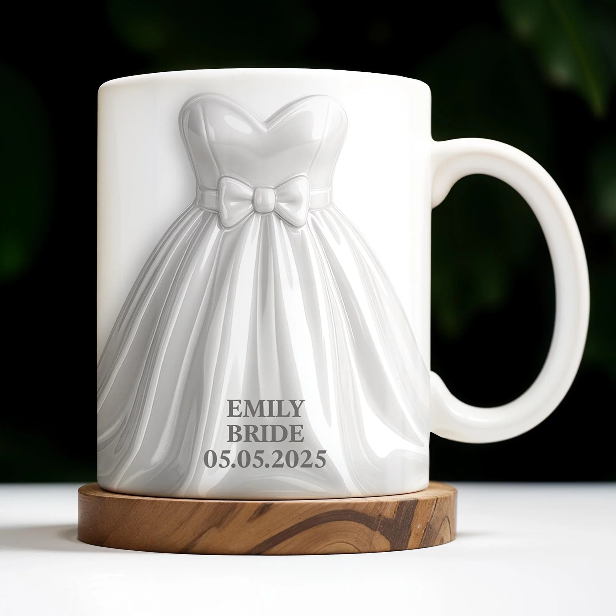 Elegant Groom Suit Bride Dress Design, Personalized Custom Coffee Mug, Gift For Couple - Image 13
