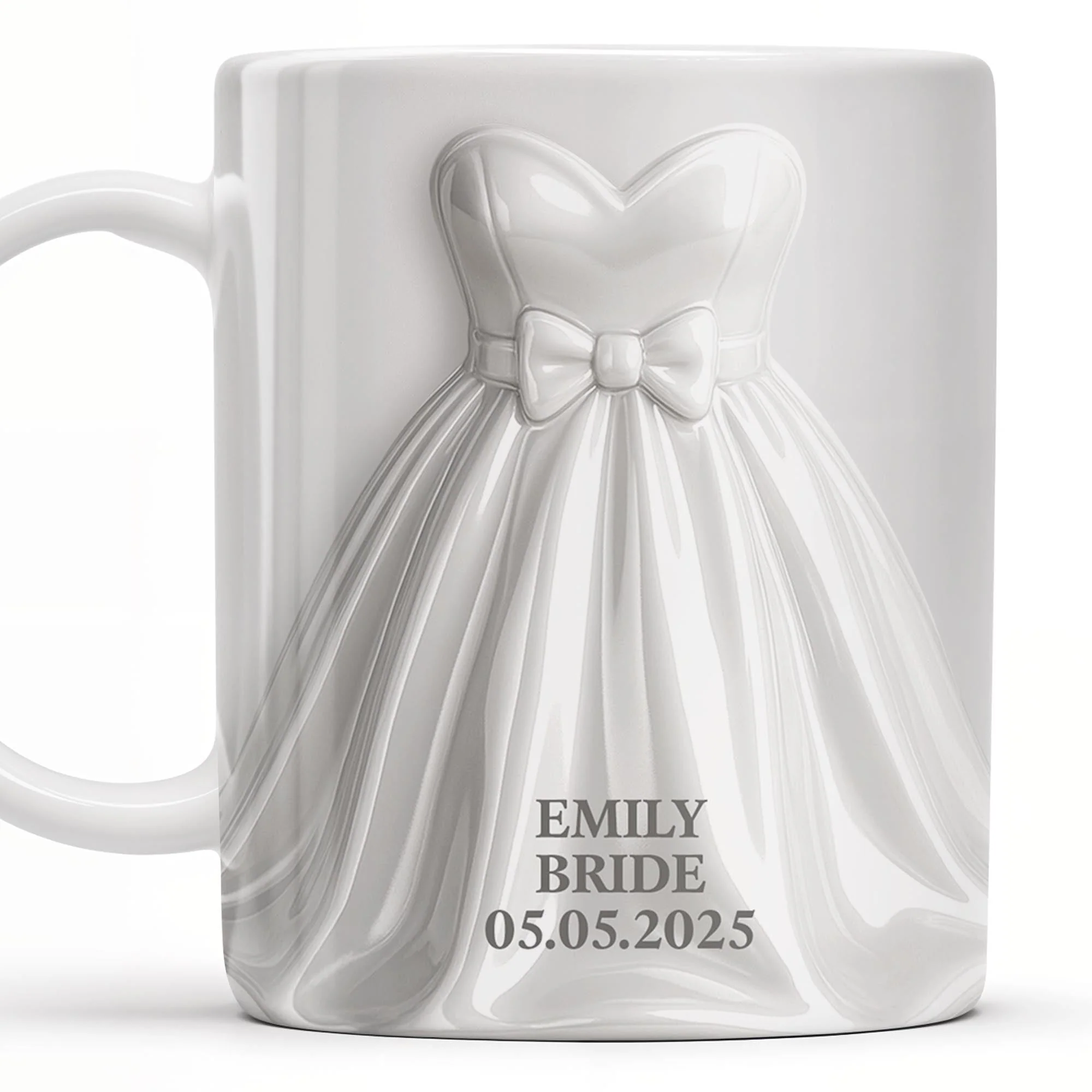 Elegant Groom Suit Bride Dress Design, Personalized Custom Coffee Mug, Gift For Couple - Image 7