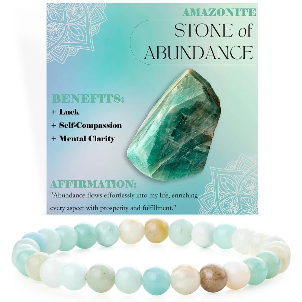 Energy & Love • Natural Stone Elastic Rope Bracelet - Image 3