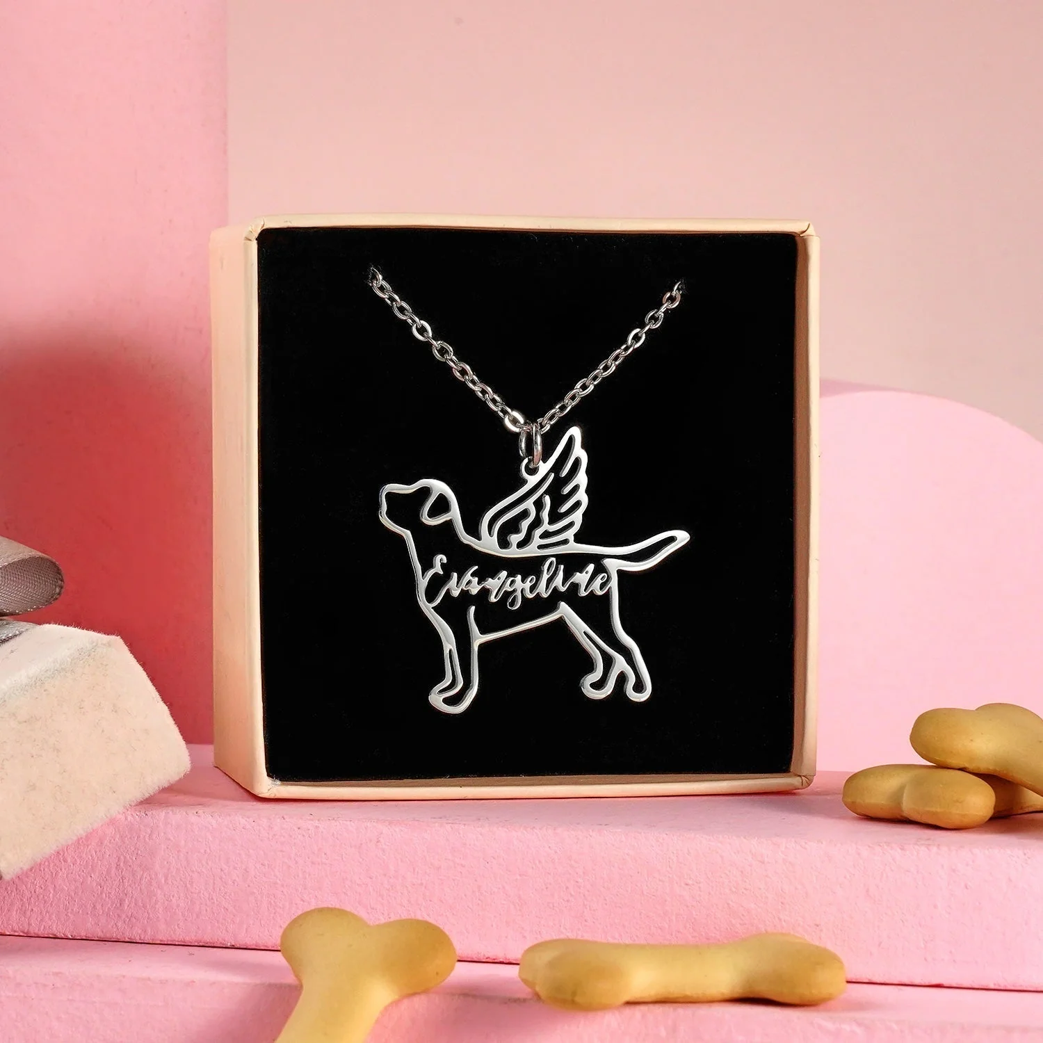 Engraved Name Personalized Dog Breed Charm Pet Memorial Necklace - Image 7