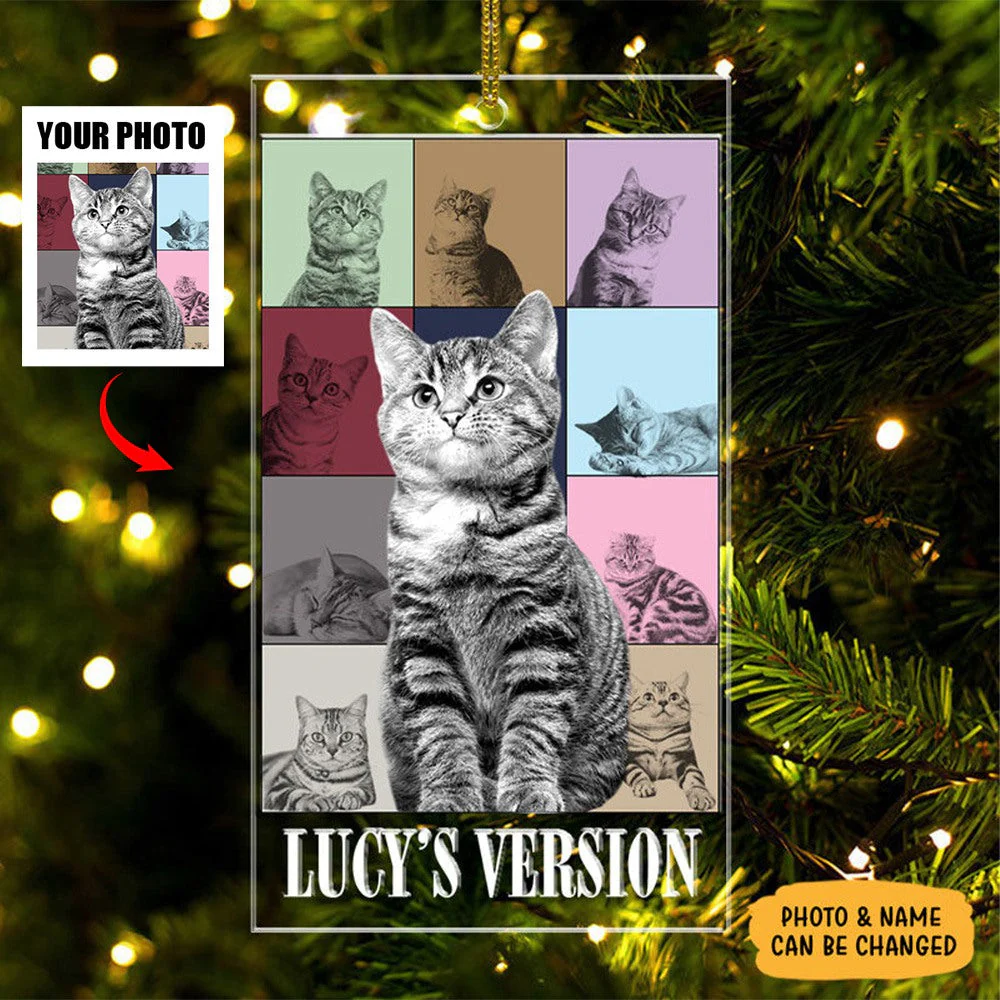 Eras Tour Style Ornament, Personalized Shape Ornament, Custom Photo - Image 2