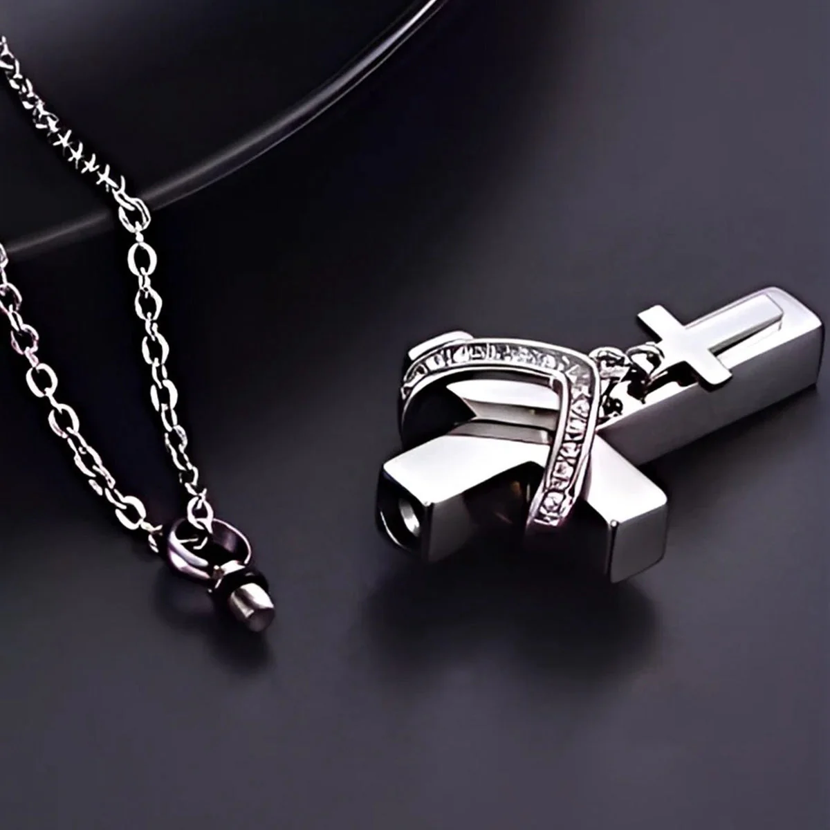 Eternal Embrace Memorial Necklace Urn Necklace - Image 7