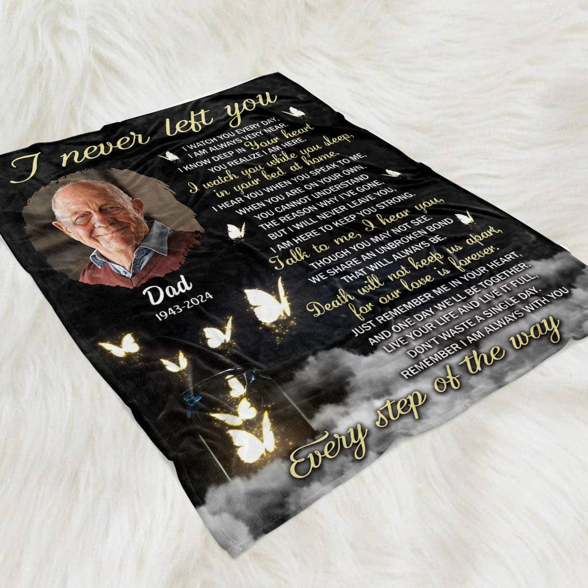 Every Step Of The Way - Personalized Memorial Blanket - Image 3