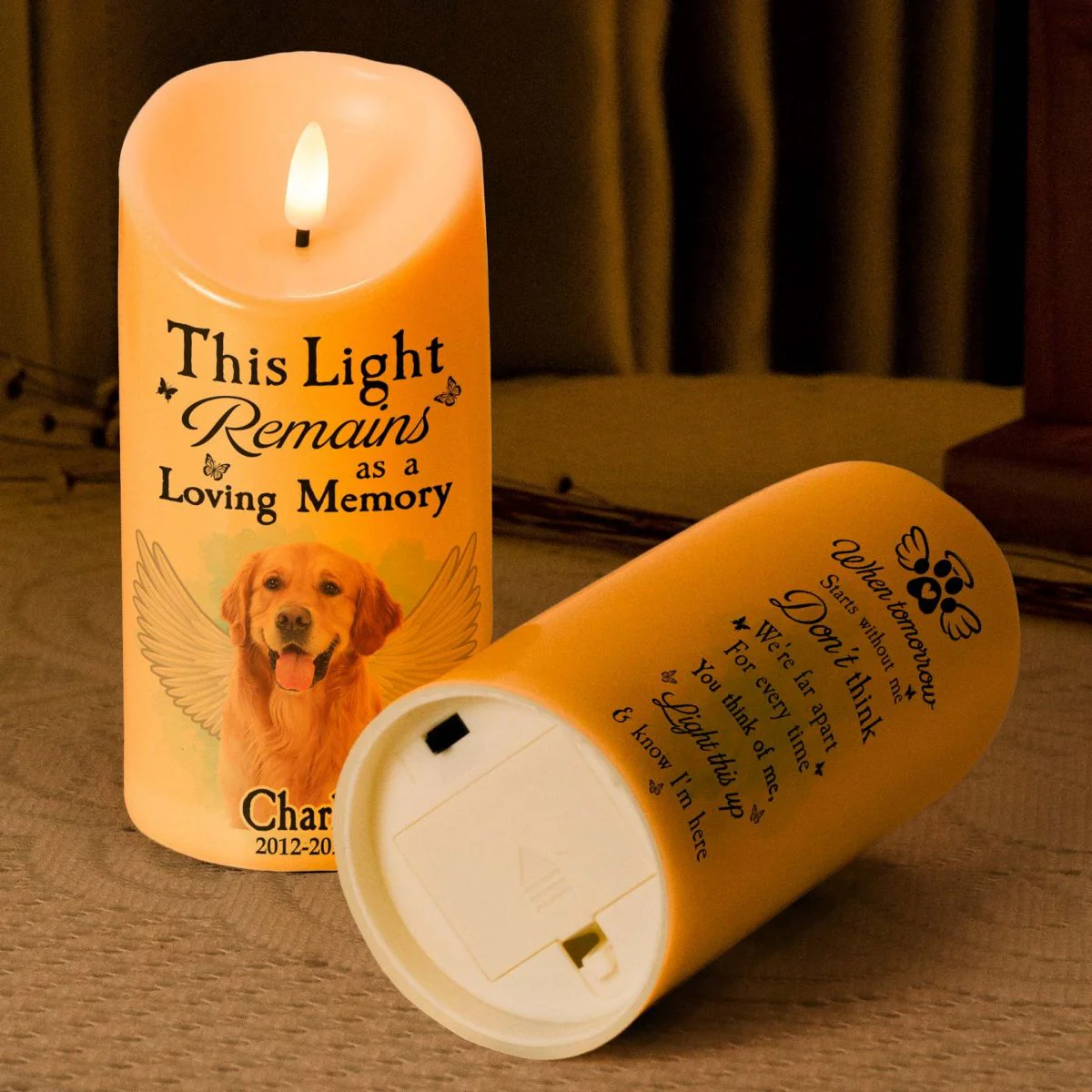 Every Time Miss Me Light This Up And Know I'm Here Personalized Photo LED Candle - Image 4