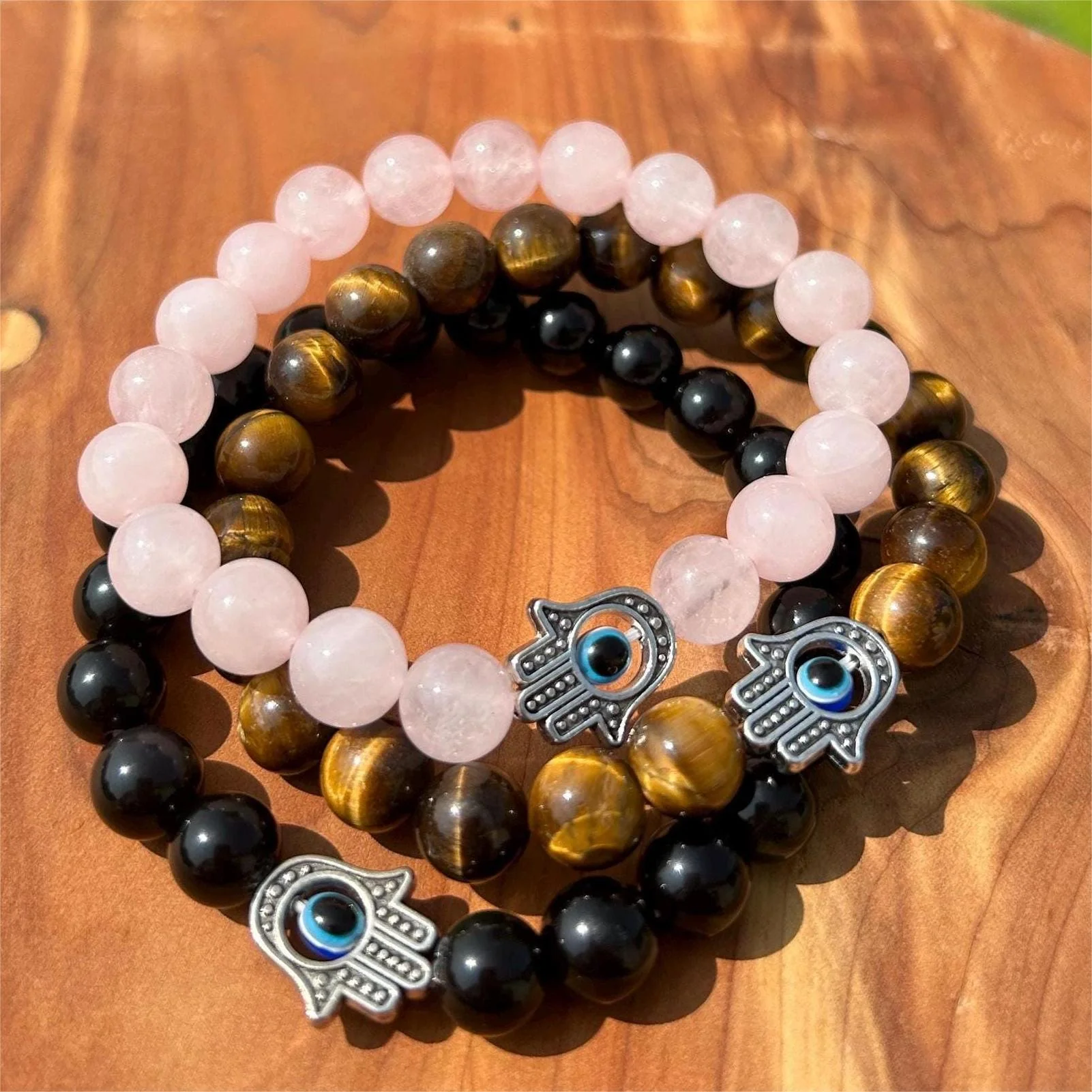 Evil Eye Elastic Bracelet,Crystal Bead Bracelet,Healing Crystals - Image 10