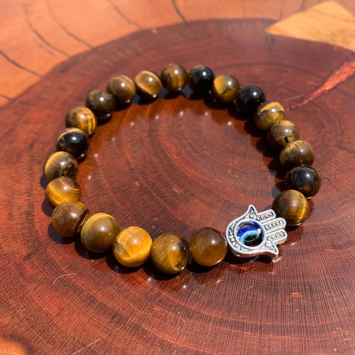 Evil Eye Elastic Bracelet,Crystal Bead Bracelet,Healing Crystals - Image 4