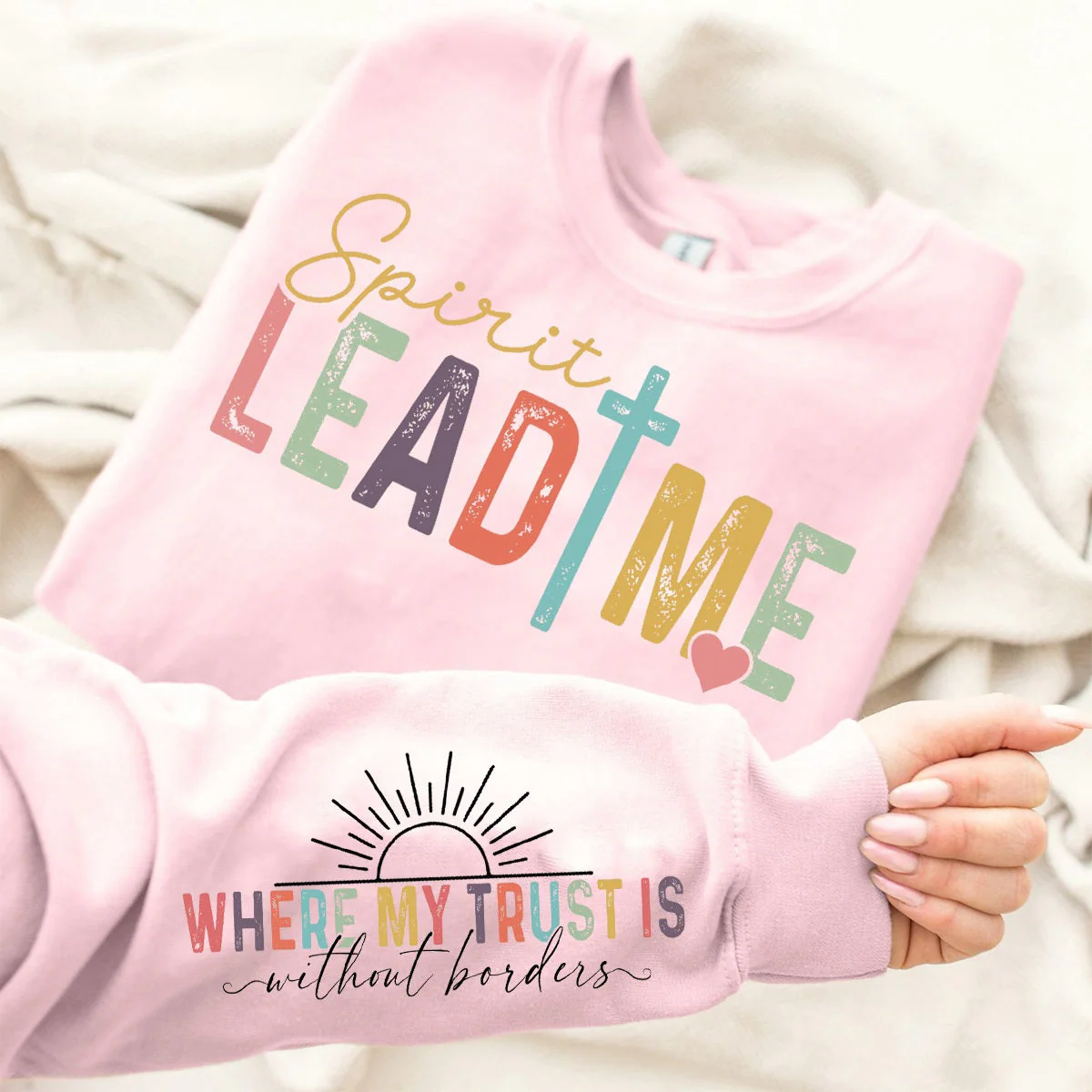 Faith Inspirational Quotes Sweatshirt - Image 3