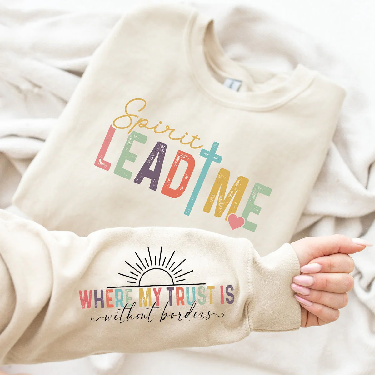 Faith Inspirational Quotes Sweatshirt - Image 4