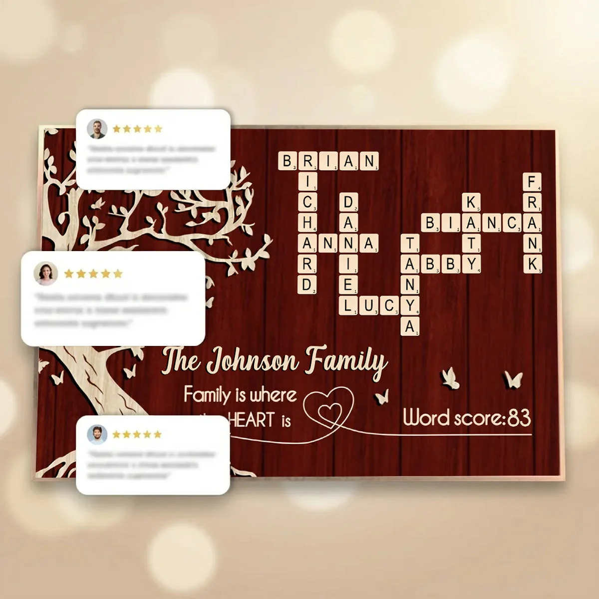 Family is Where the Heart is - Personalized Poster - Sentimental Gift for Loved Ones - Image 5