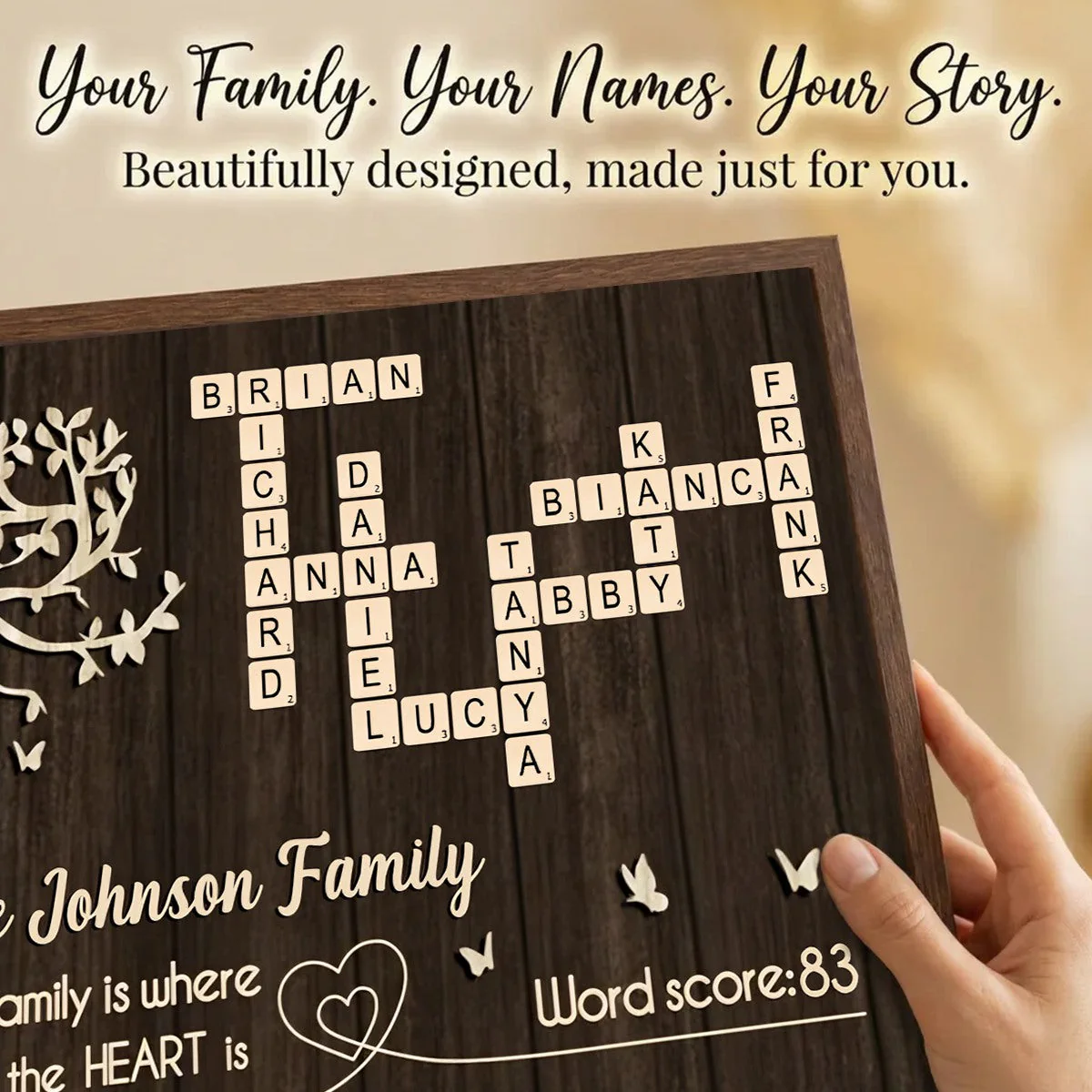 Family is Where the Heart is - Personalized Poster - Sentimental Gift for Loved Ones - Image 6