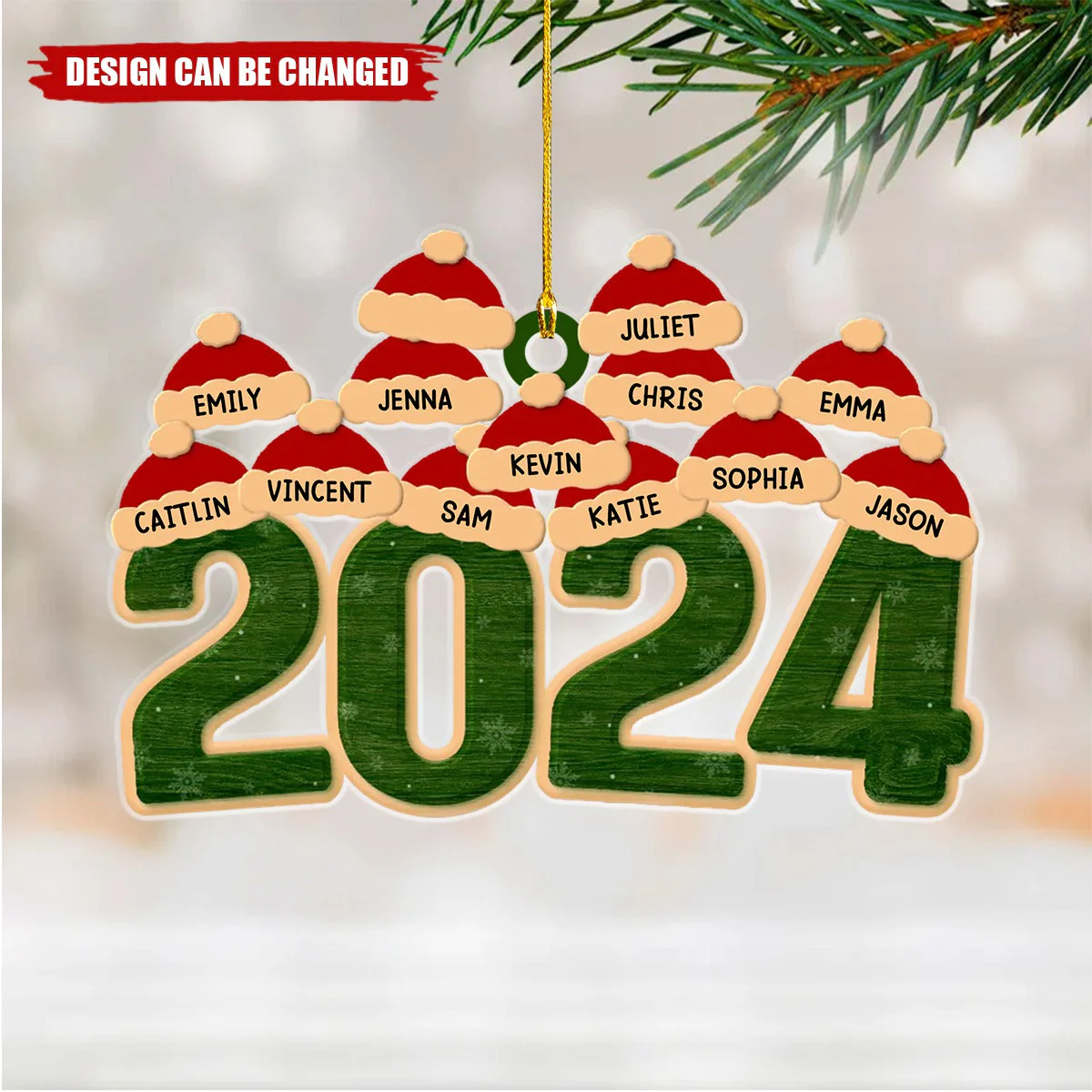Family Makes Christmas Truly Special - Family Personalized Ornament - Image 3