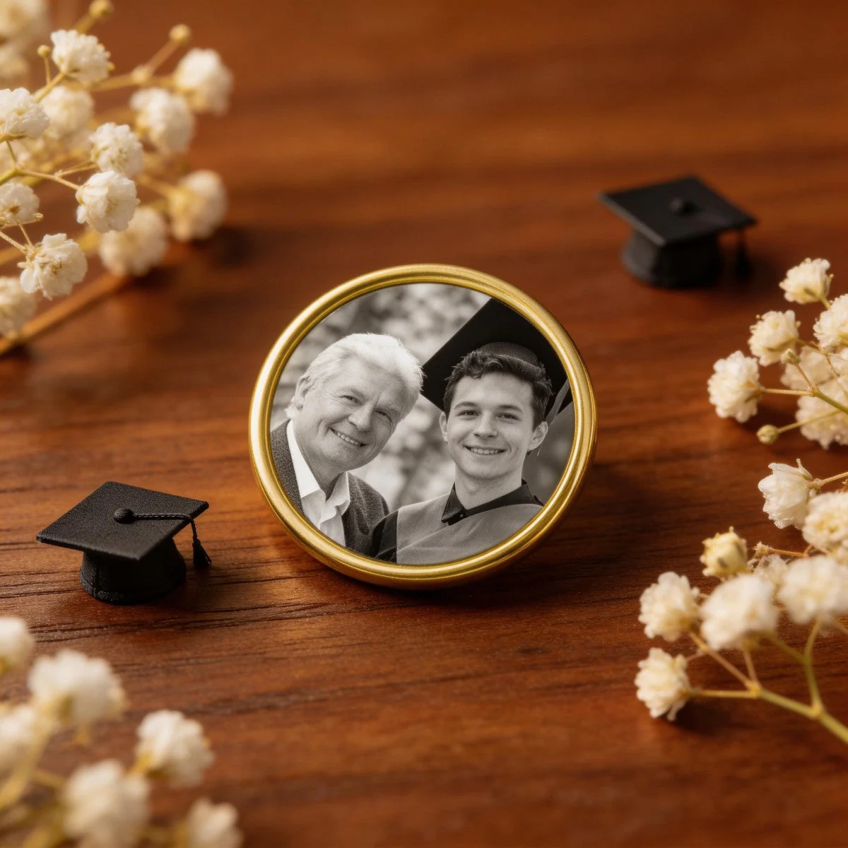 Family Memorial Gifts Custom Photo In Loving Memory Memorial Lapel Pin - Gift for Graduation Day - Image 4