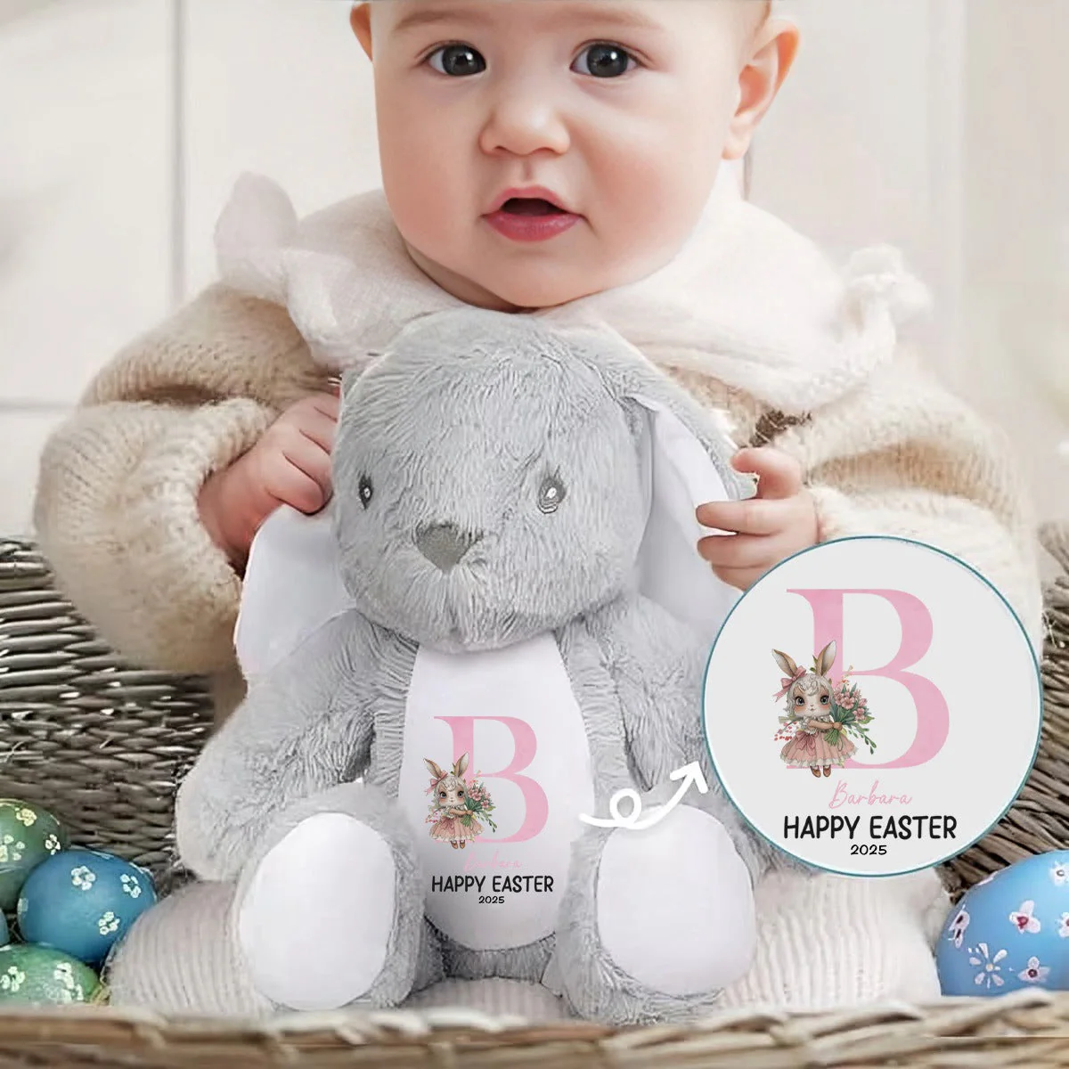 Family Personalized Custom Easter Bunny Plush - Easter Gift For Family Members - Image 10