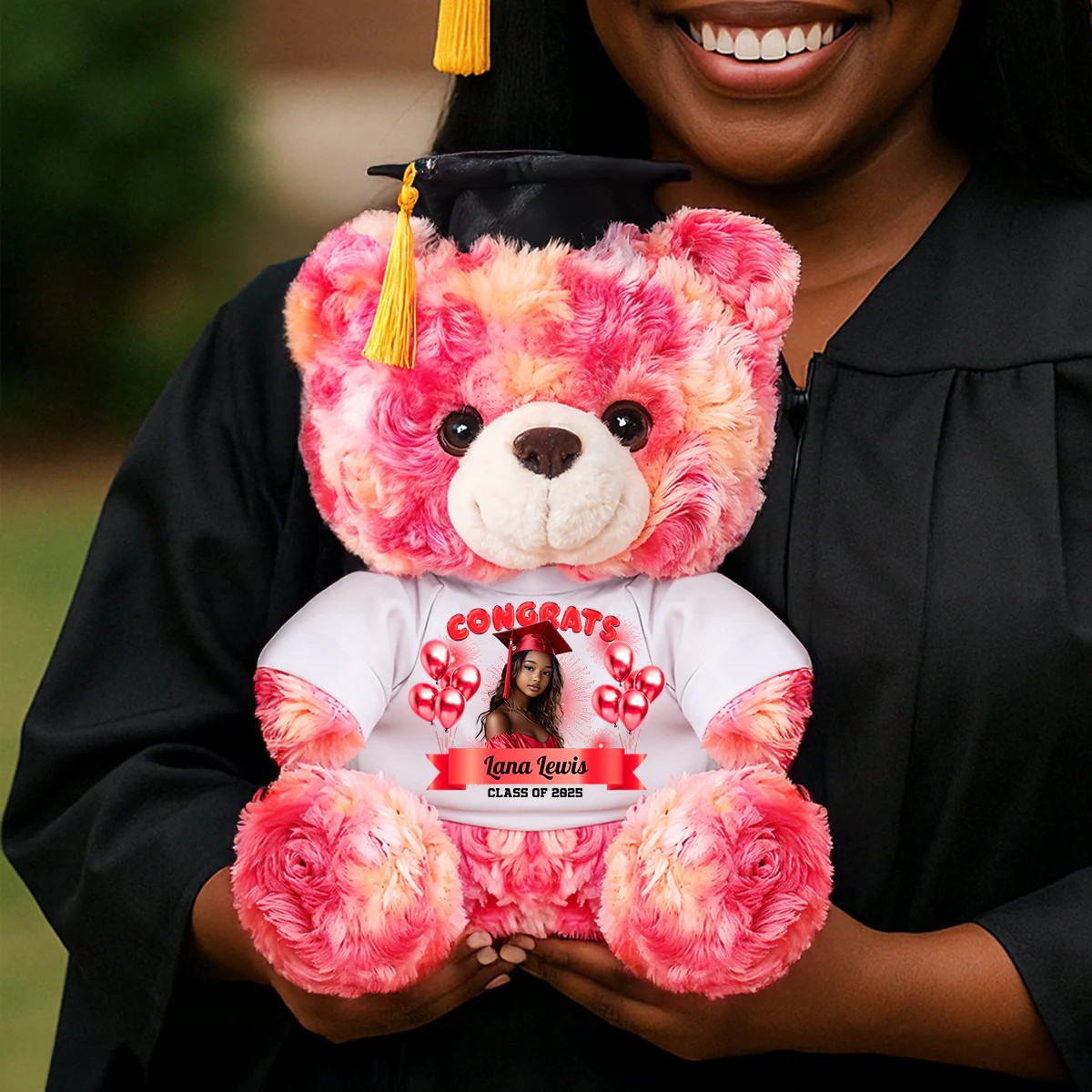 Family Personalized Custom Graduation Litter Bear Plush - Graduate Bear With Cap - Image 4