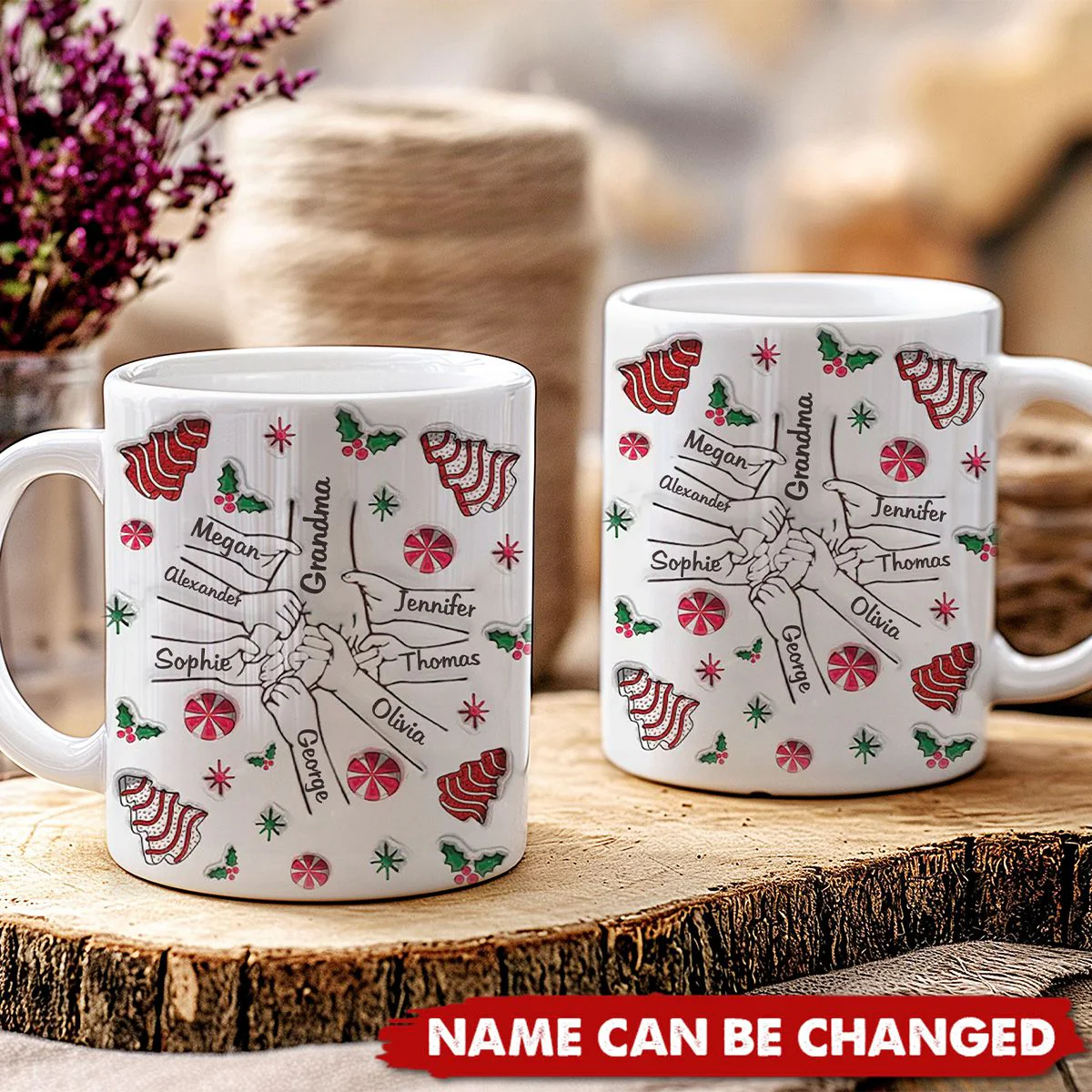 Little Things Create Big Memories - Personalized Family Printed Mug - Christmas Gift For Mom, Grandma - Image 2