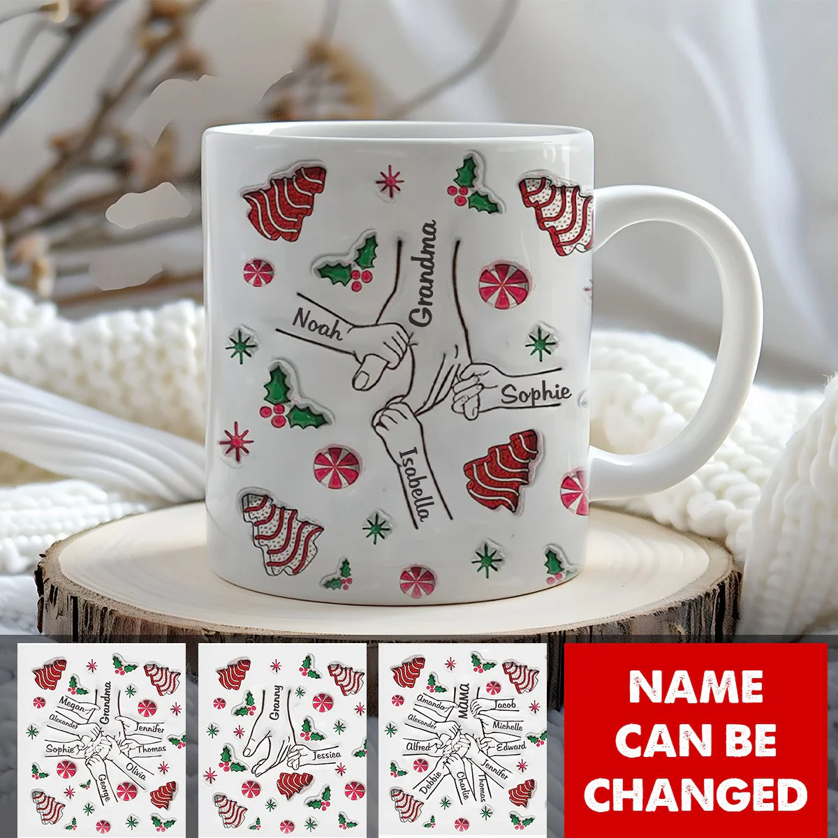 Little Things Create Big Memories - Personalized Family Printed Mug - Christmas Gift For Mom, Grandma - Image 3