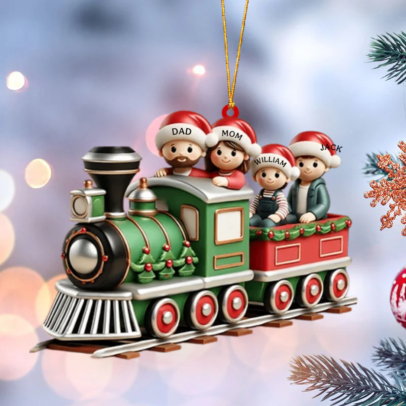 Family Train Personalized Christmas Ornament - Image 4