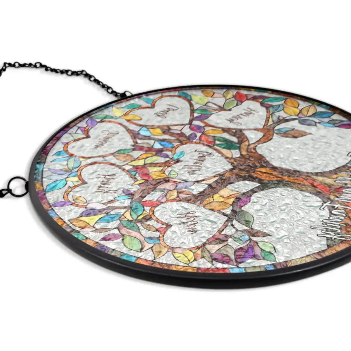 Family Unbreakable Bond Tree Of Life - Personalized Stained Glass Window Hanging Suncatcher - Image 3