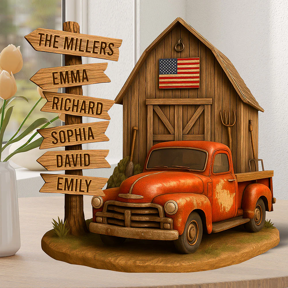 Farm Barn Family Acrylic Plaque - Personalized Gifts For Family - Image 4