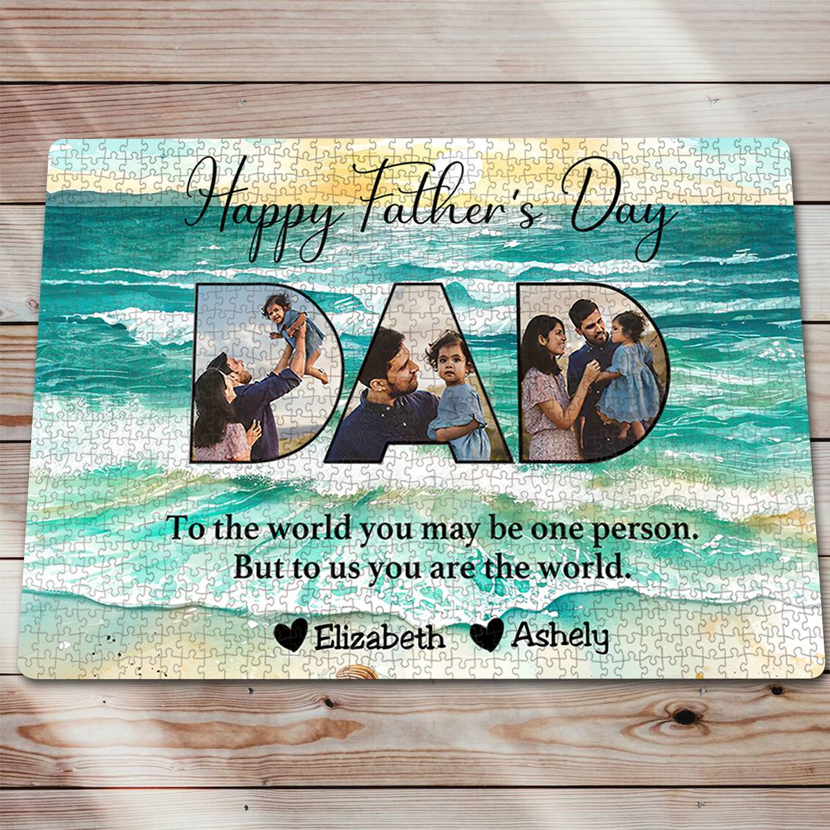 Father - To Me You Are The World - Personalized Puzzles - Image 10