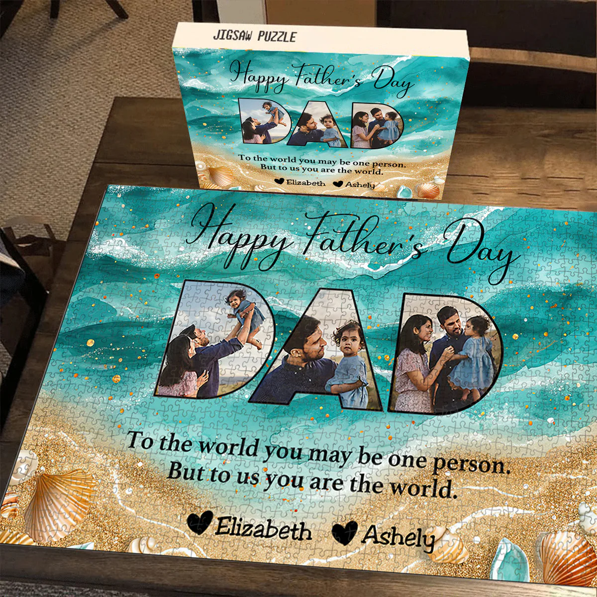 Father - To Me You Are The World - Personalized Puzzles - Image 7