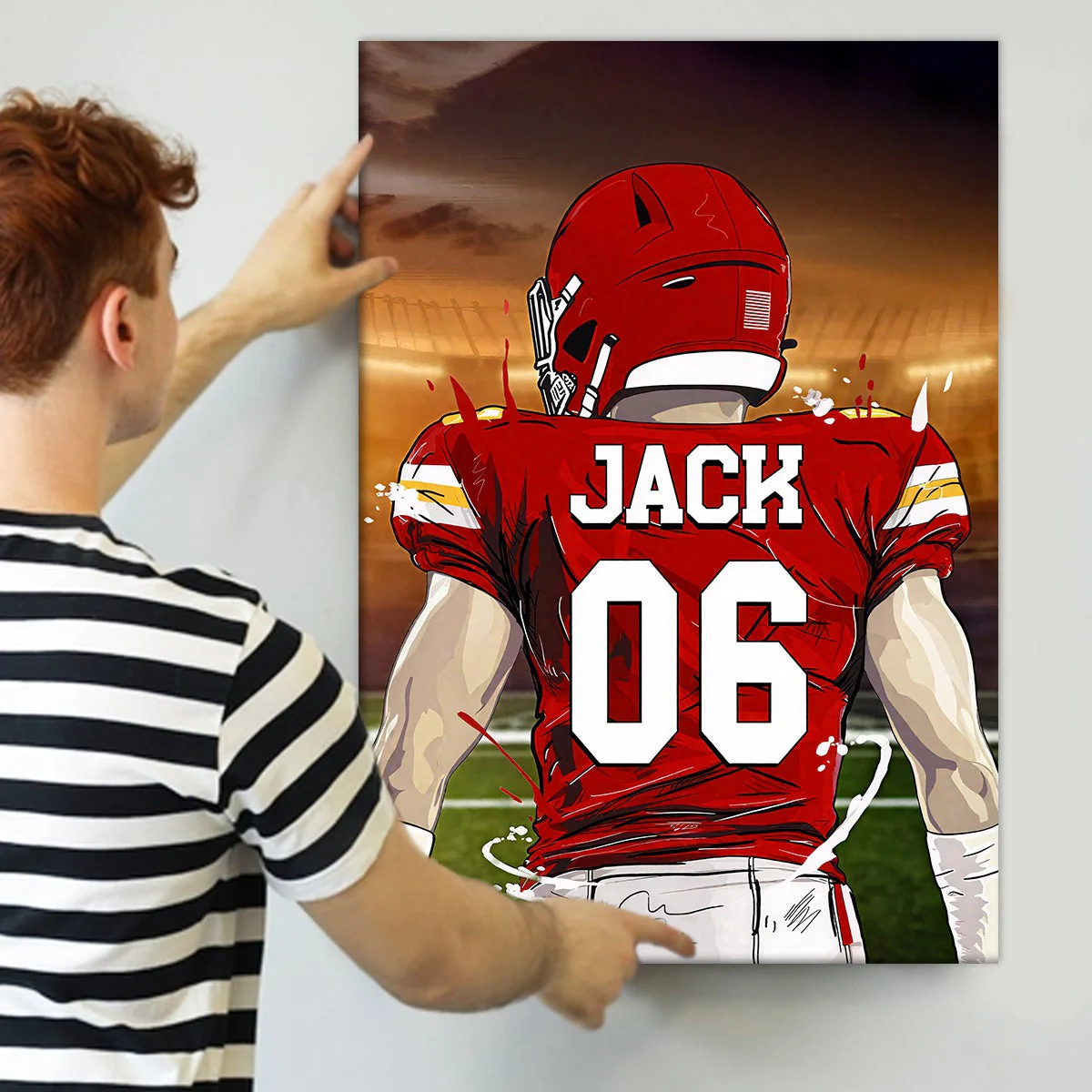 Favorite American Football Player - Personalized Poster Gift For Football Player - Image 2