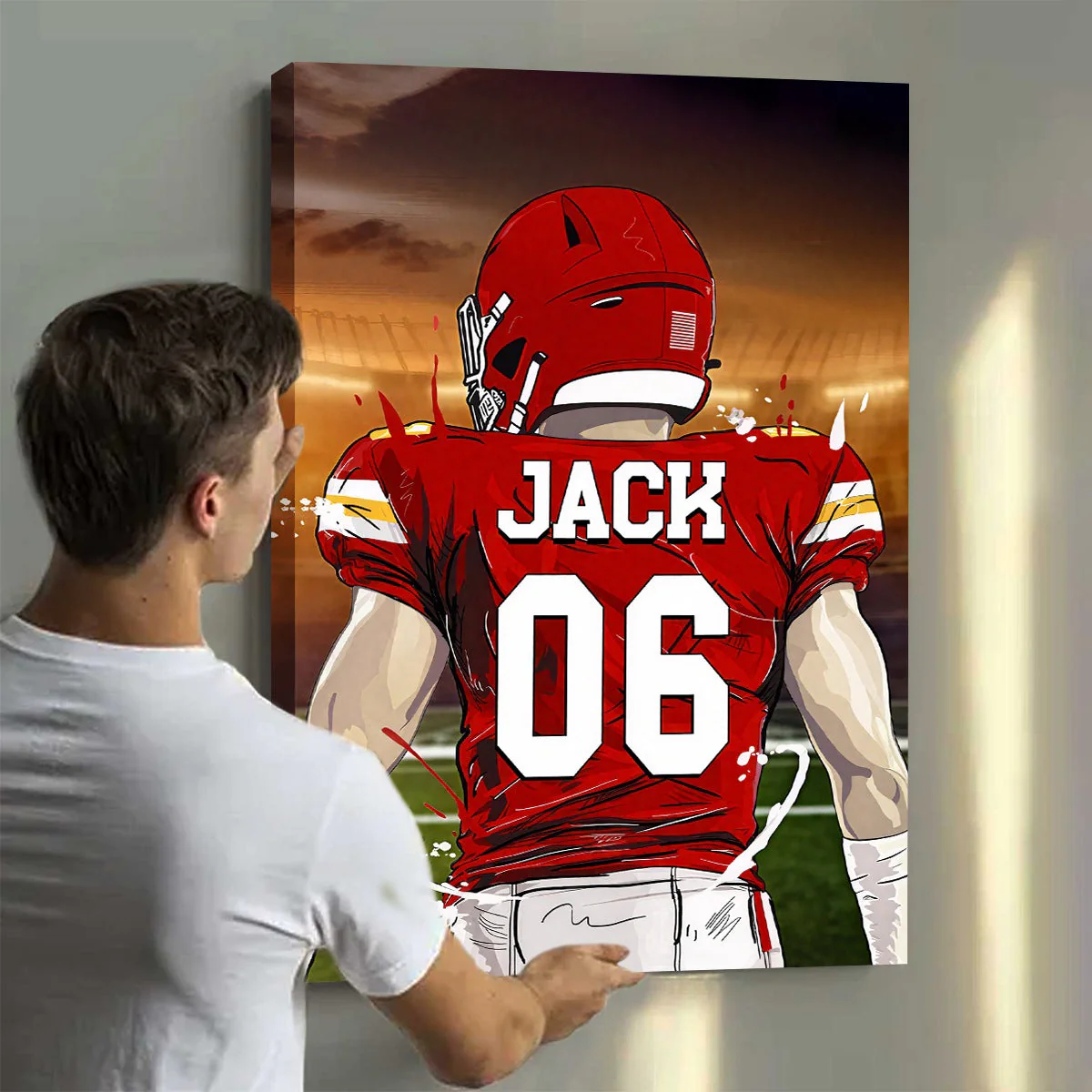 Favorite American Football Player - Personalized Poster Gift For Football Player - Image 5