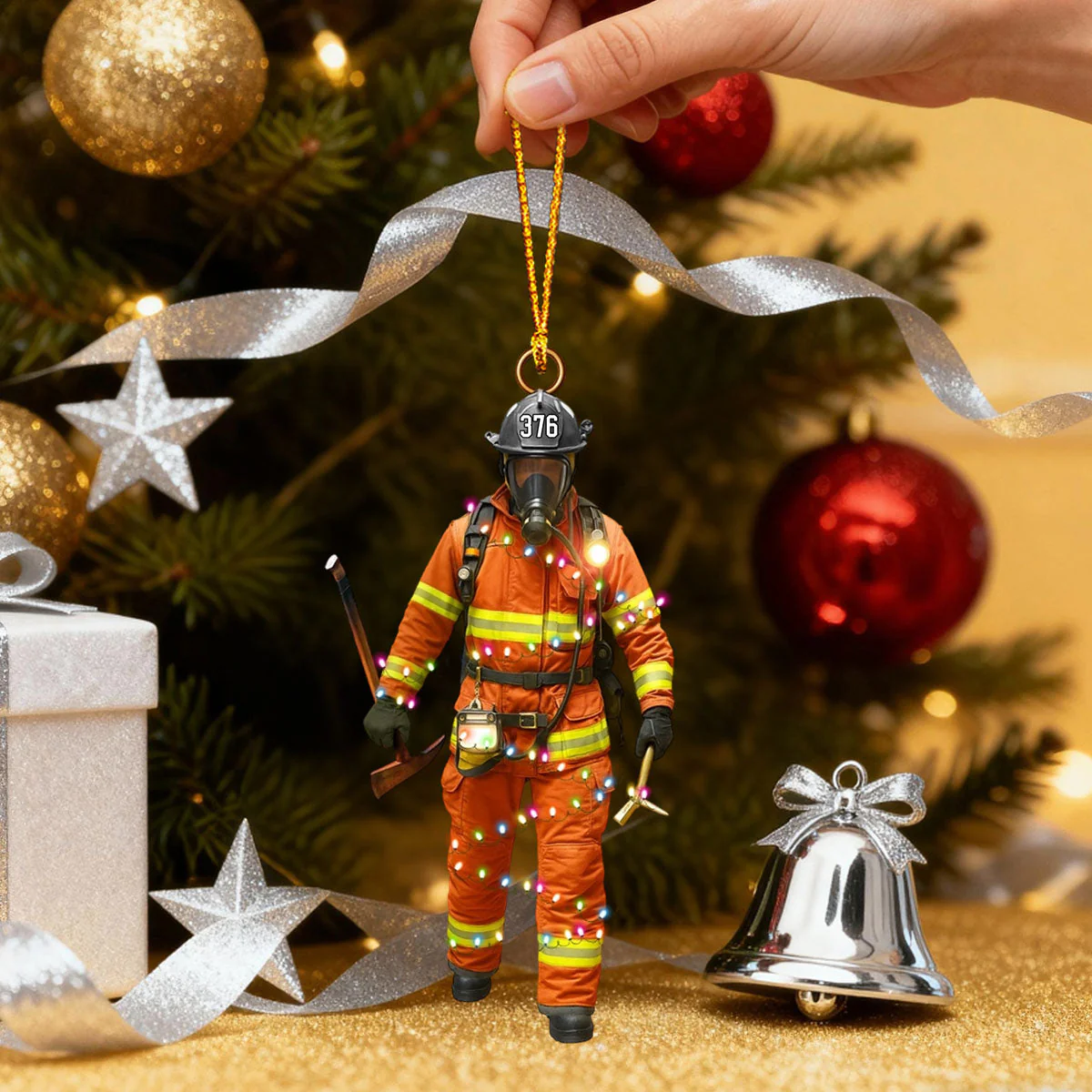 Firefighter Outfits Ornament - Personalized Gifts For Fireman - Image 4