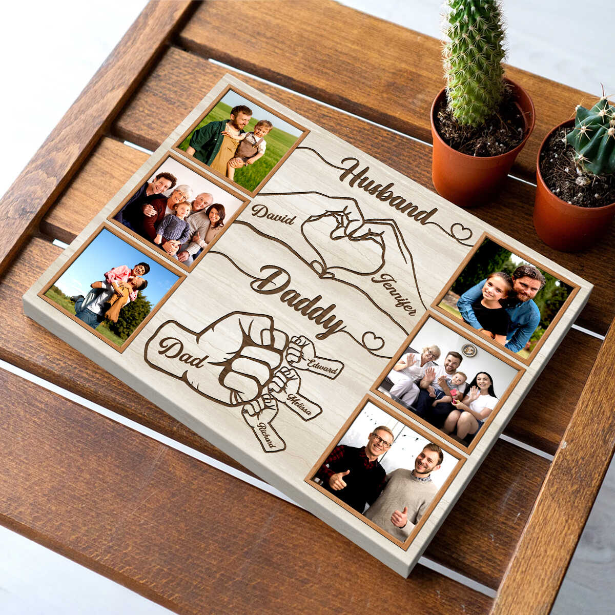 First Bump Husband Daddy Personalized Canvas Gifts For Dad - Image 3