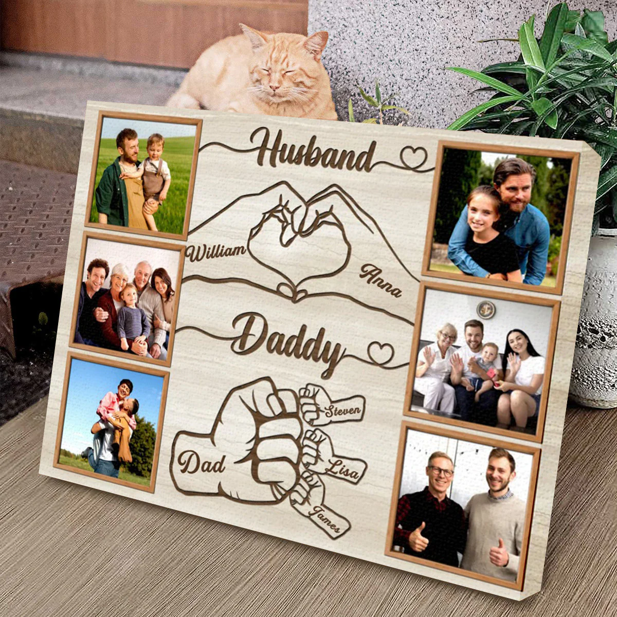 First Bump Husband Daddy Personalized Canvas Gifts For Dad - Image 6