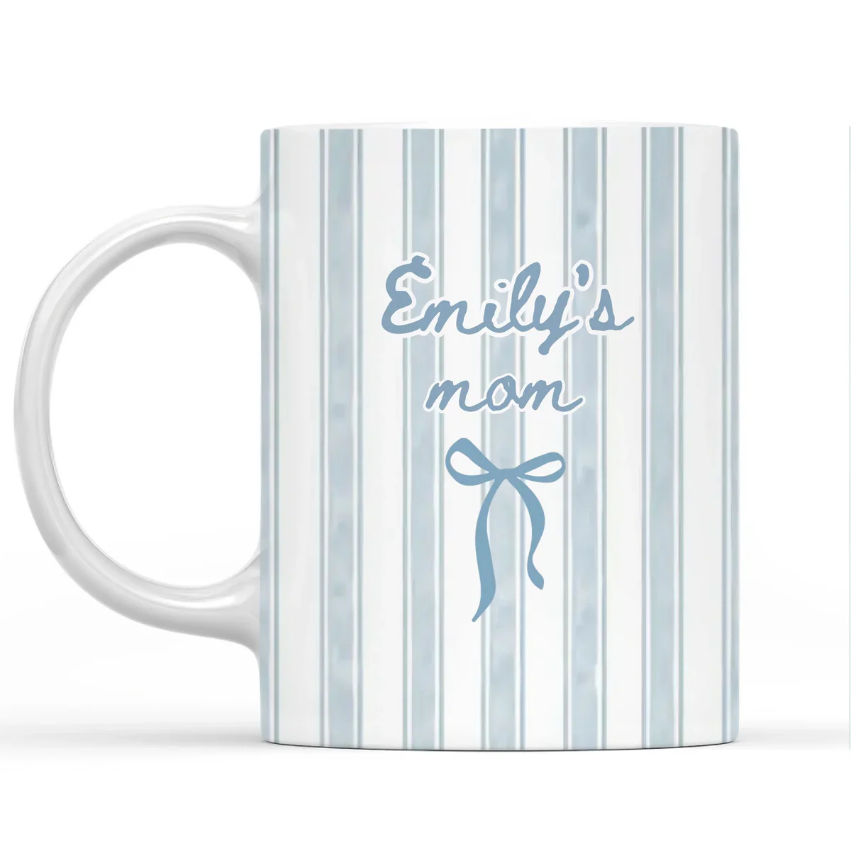 First Time Mom - Personalized Mug, Gift For New Mom, Blue Stripe Mug, Future Mom Gift, New Baby Gift For Mom - Image 4