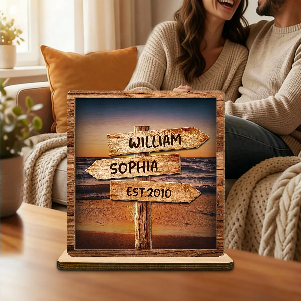 Follow Your Path Together - Personalized Custom Wood Plaque - Gift For Couple - Image 3