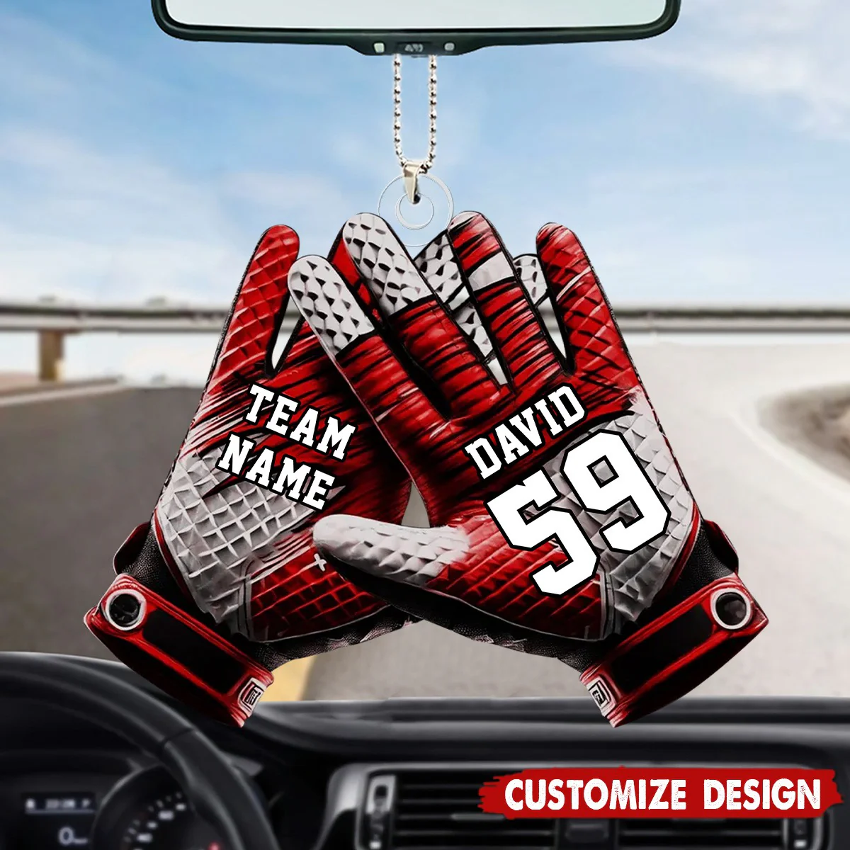 Football Gloves Football For Life Personalized Acrylic Ornament - Image 3